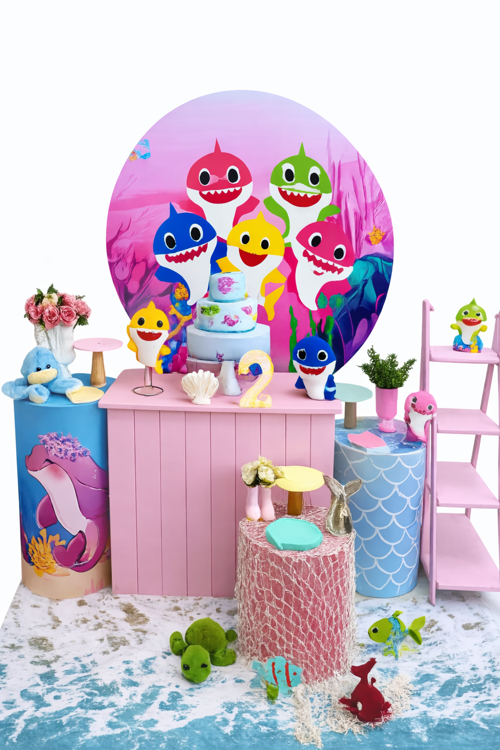 Baby Shark Menina Capa 2 Kit Ouro  