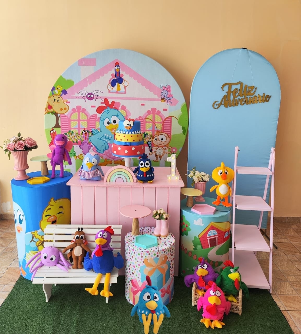 Galinha Pintadinha Menina Kit Diamante