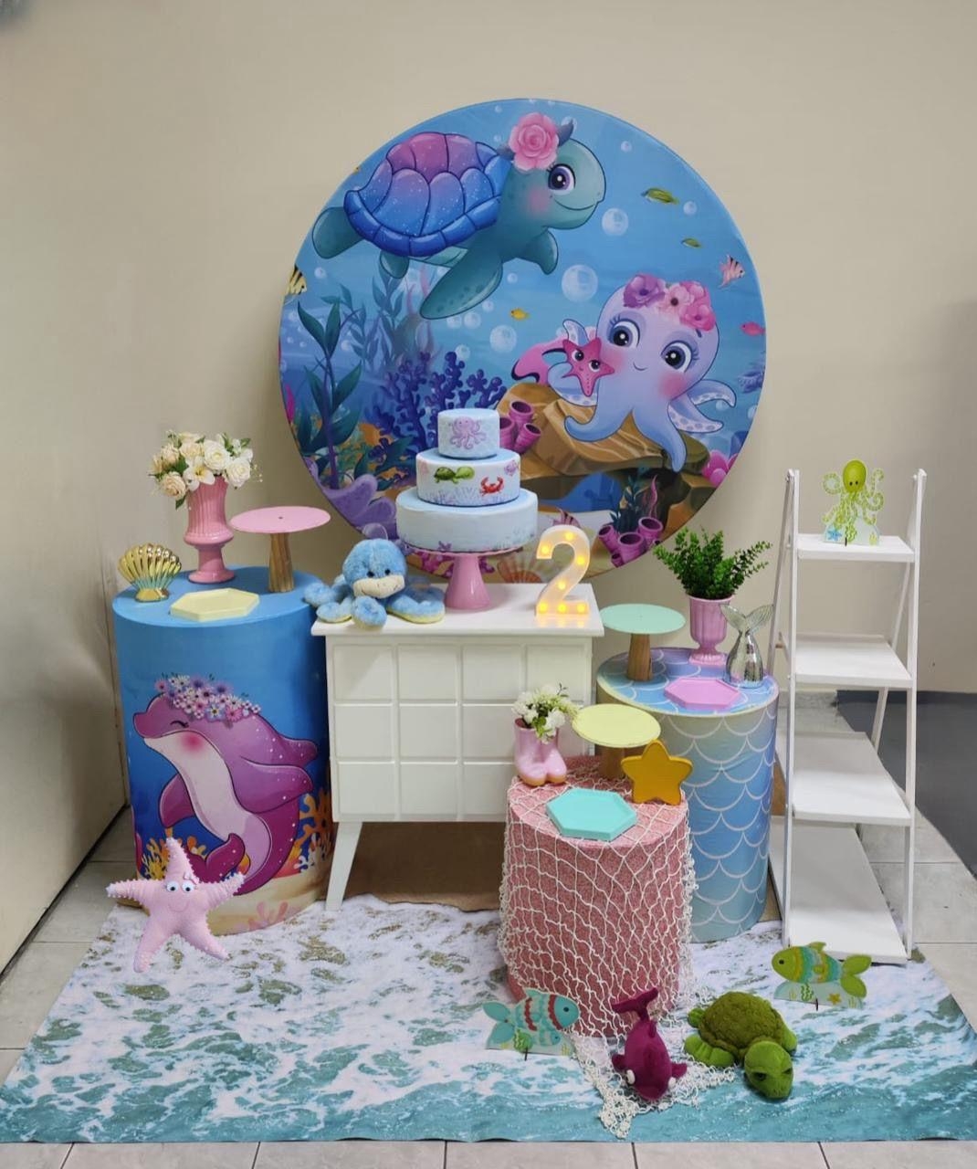 Fundo do Mar Menina Modelo 2 Kit Ouro IIII