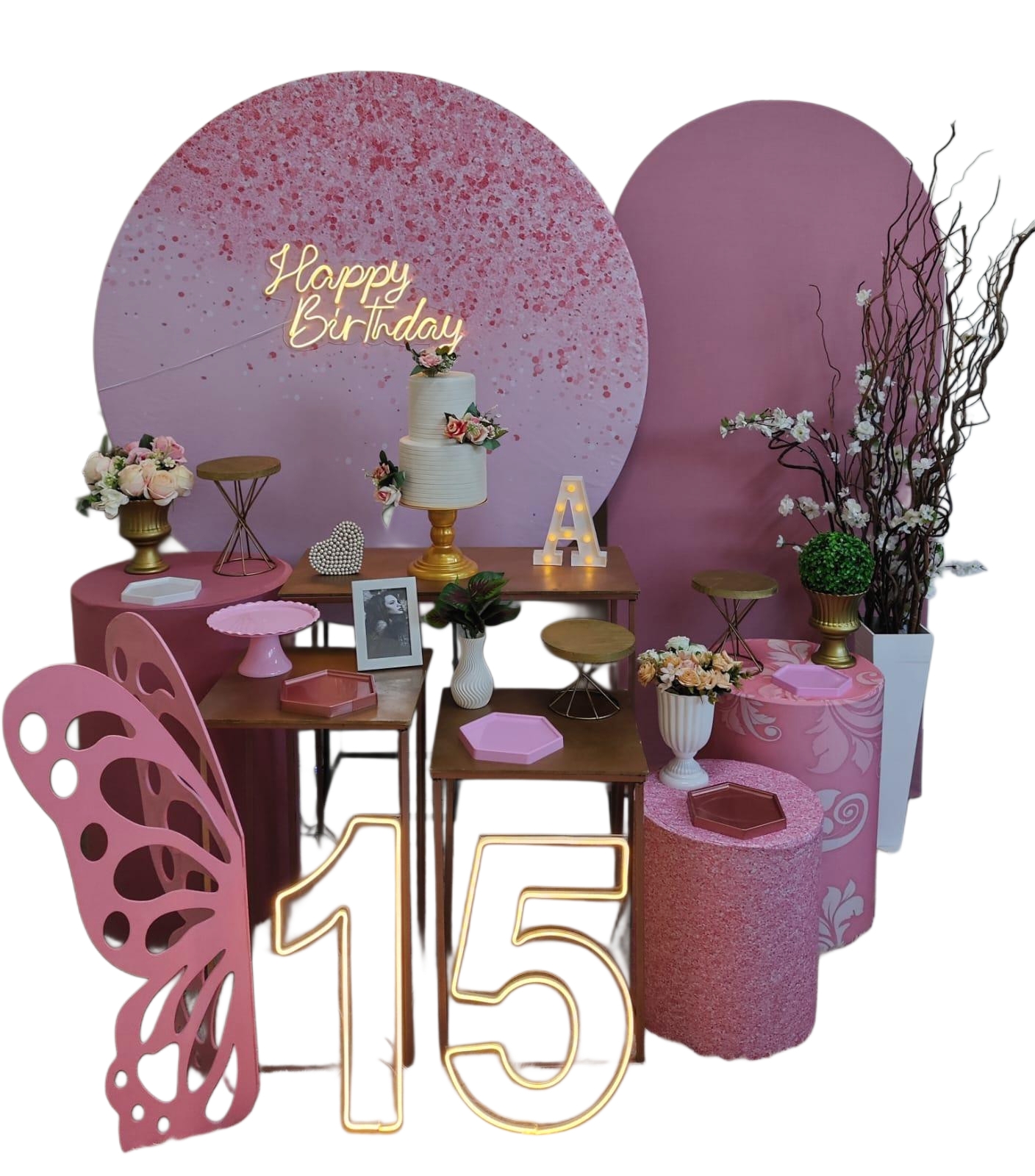 Rosa com glitter Rose Kit Diamante