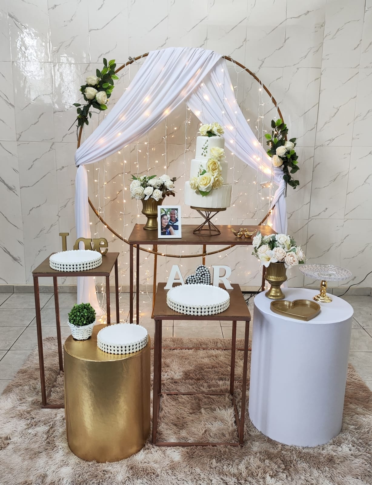  Casamento e Noivado Cortina de Led no Arco r