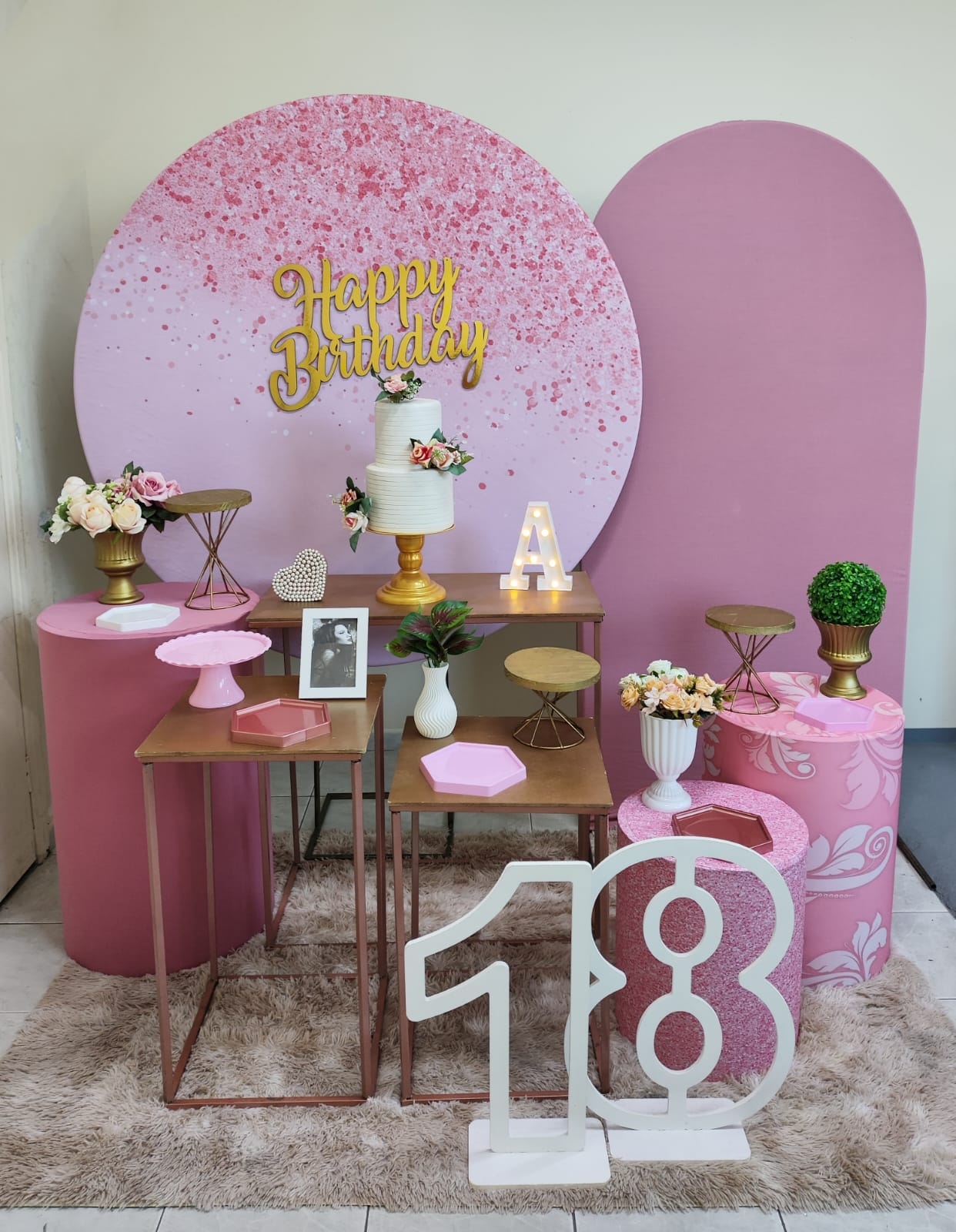 Rosa com glitter Rose Kit Platino