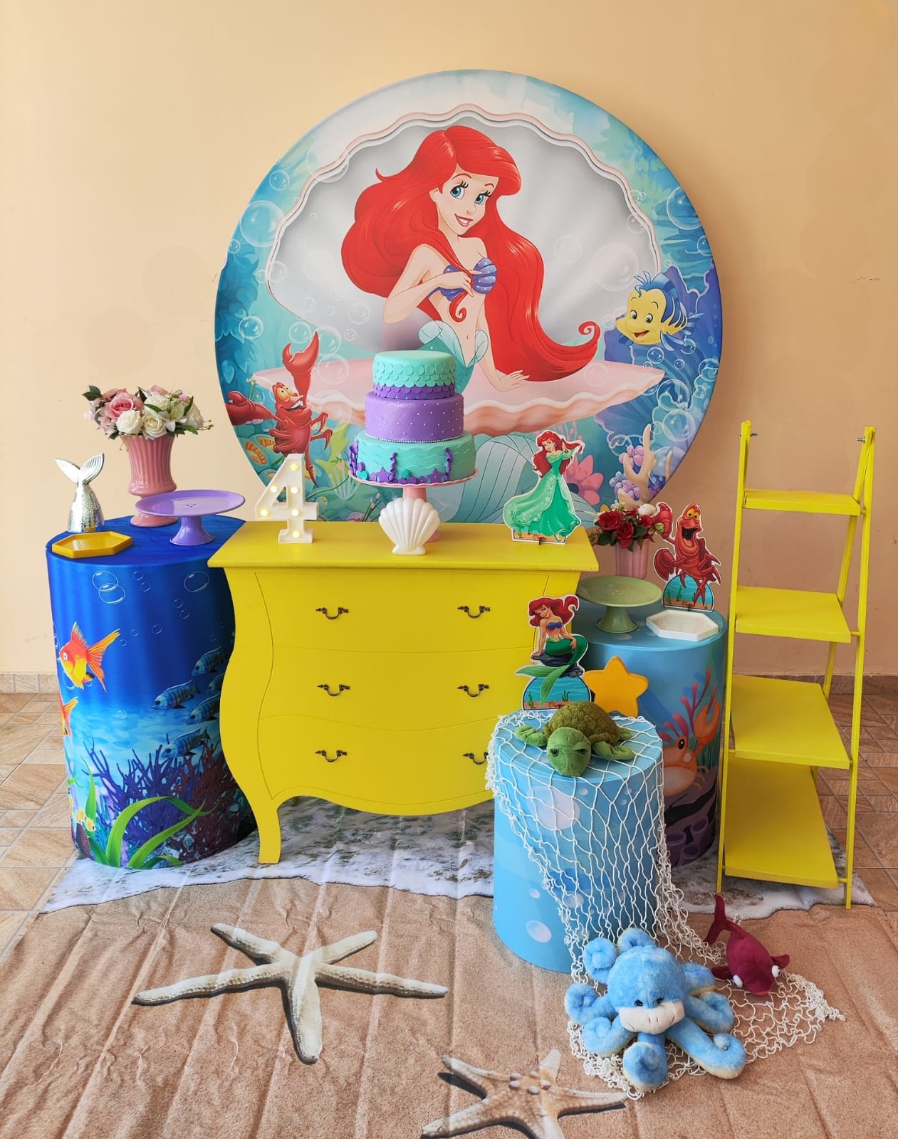 Ariel Pequena Sereira Kit Ouro