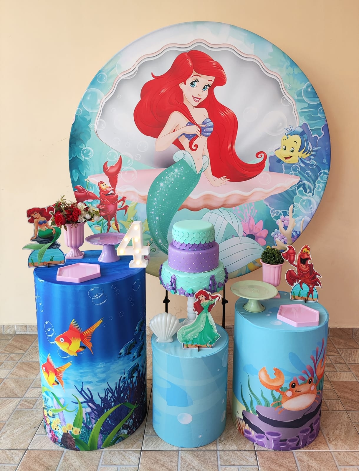 Ariel Pequena Sereira Kit Prata 