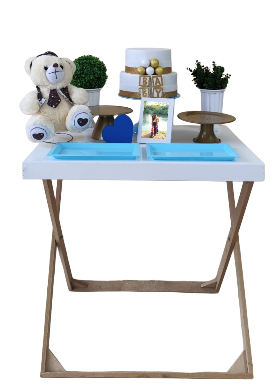 Chá de Bebê Menino Capa Azul Kit Cantinho