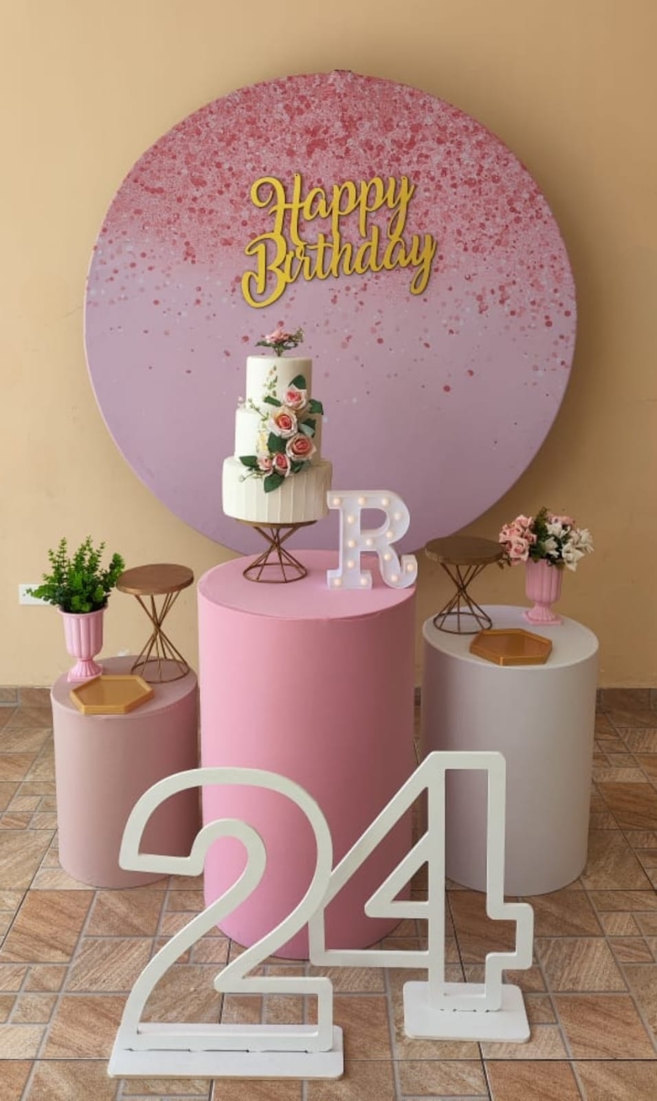 Rosa com glitter Rose Kit Bronze