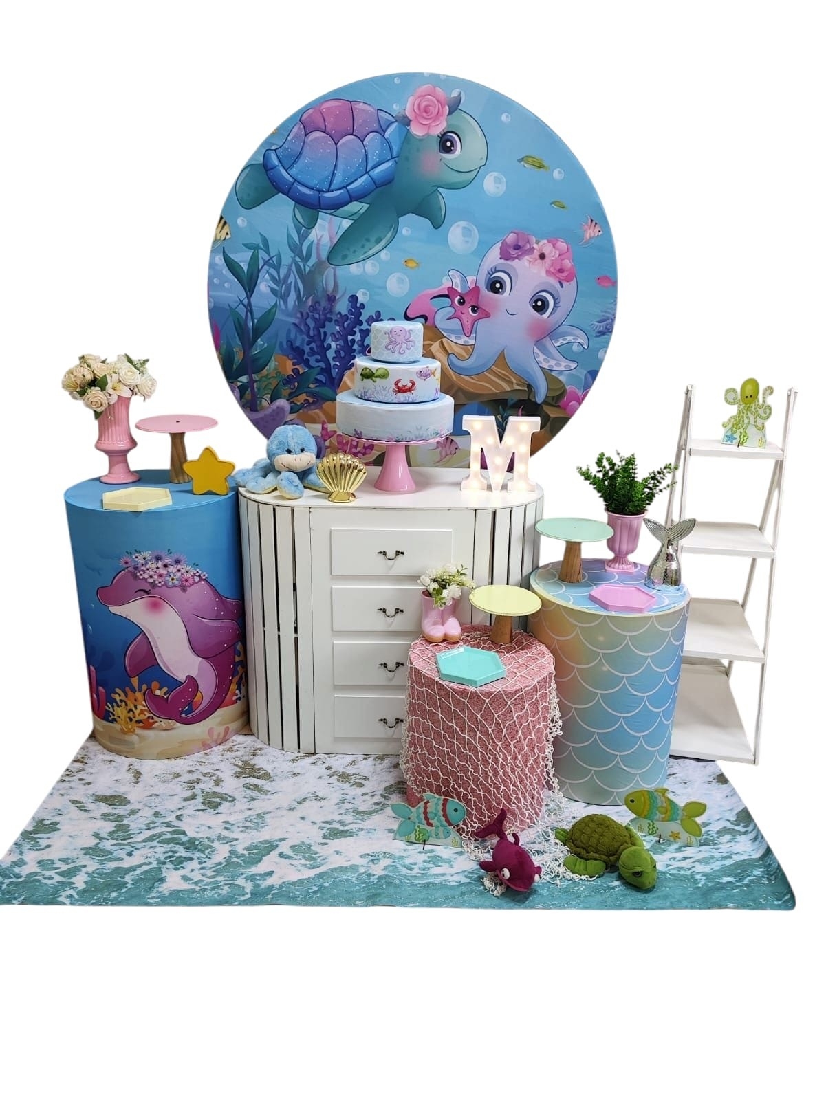 Fundo do Mar Menina Modelo 2 Kit Ouro II