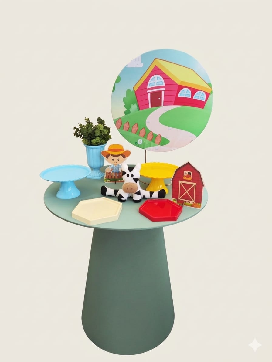 Fazendinha Menino Mini Kit com Mesa Cone