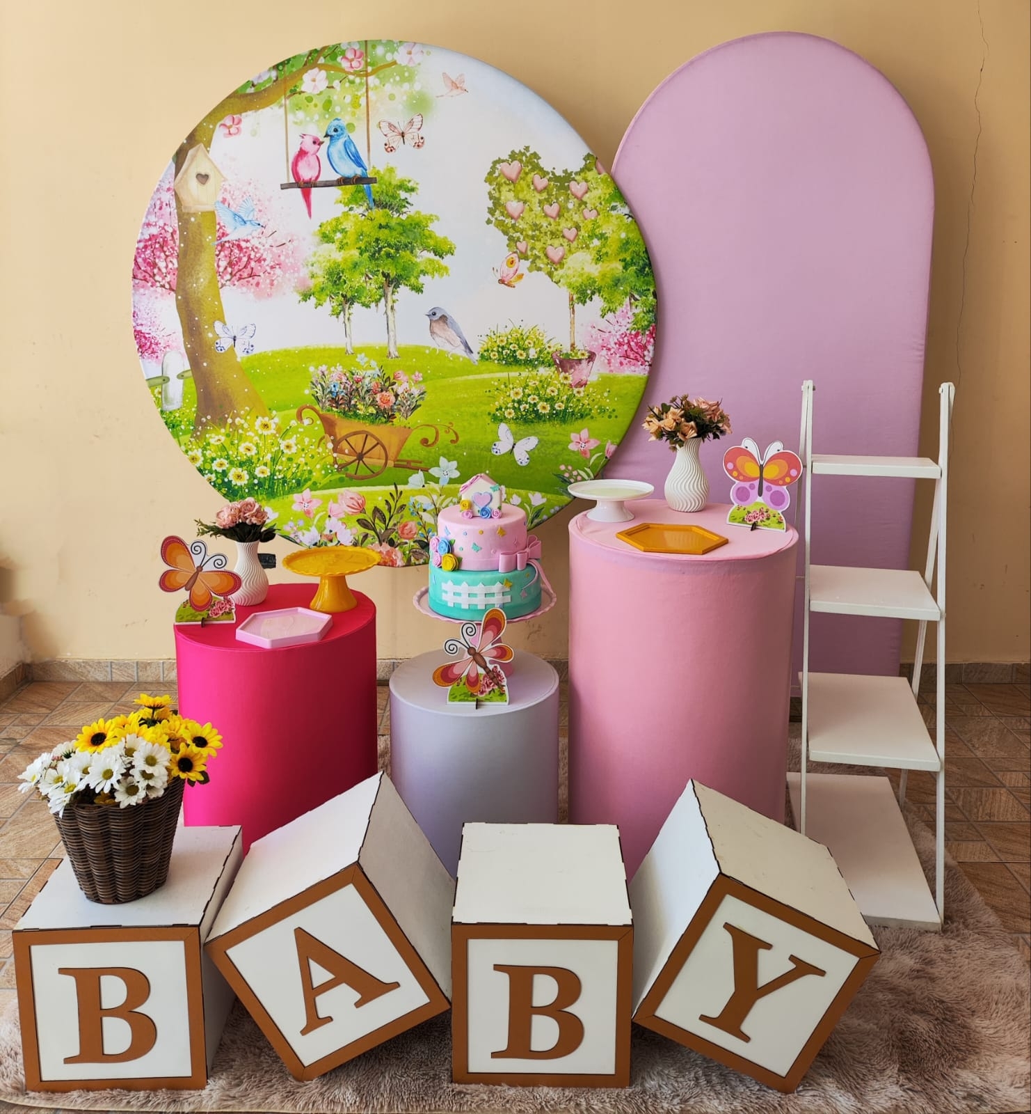 Jardim chá de bebê Kit Diamante