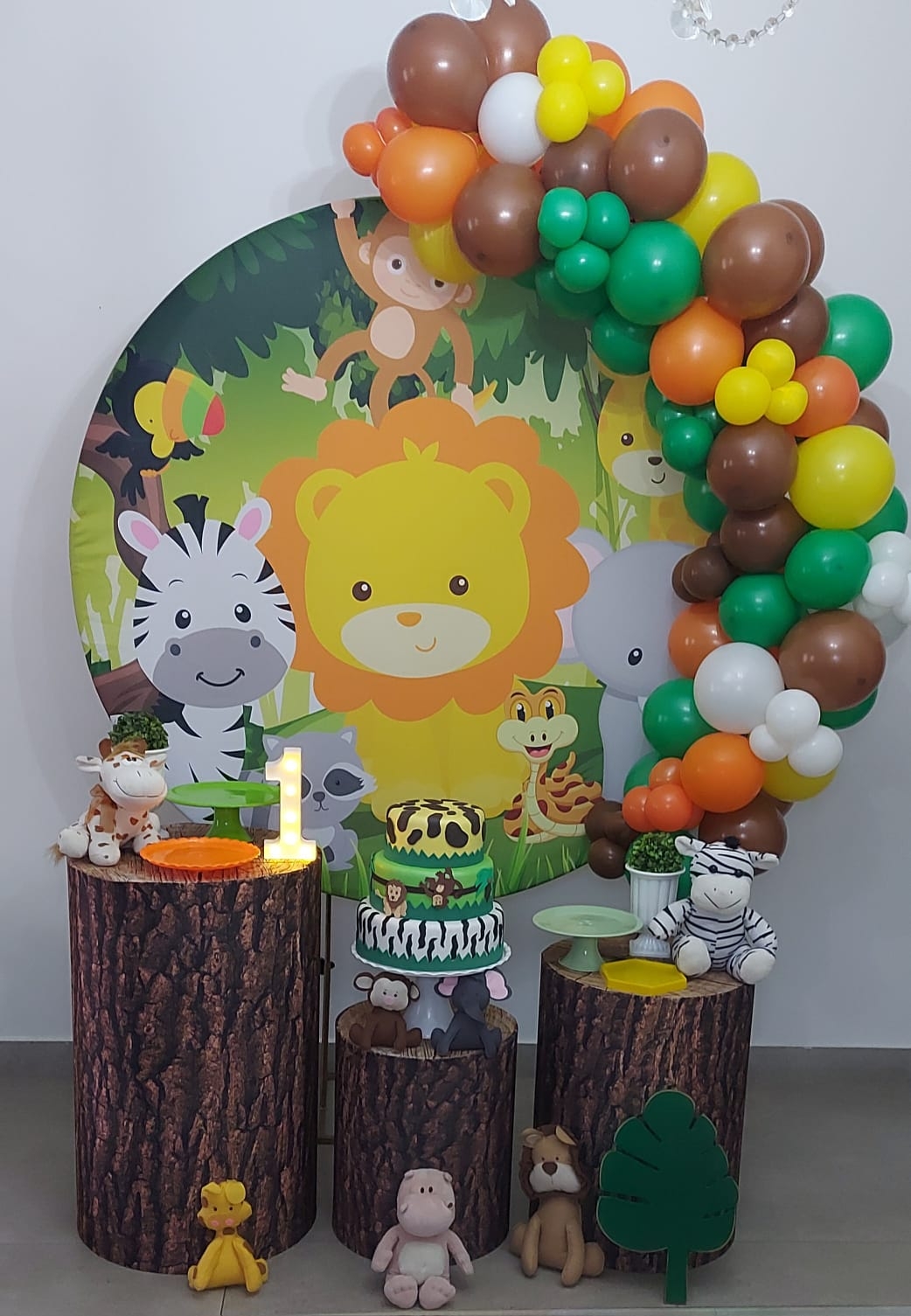 Safari Capa Laranja Menino Kit Prata