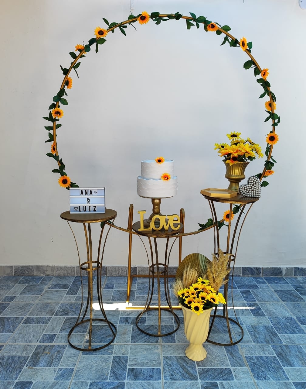 Casamento e Noivado Girassol Kit Prata