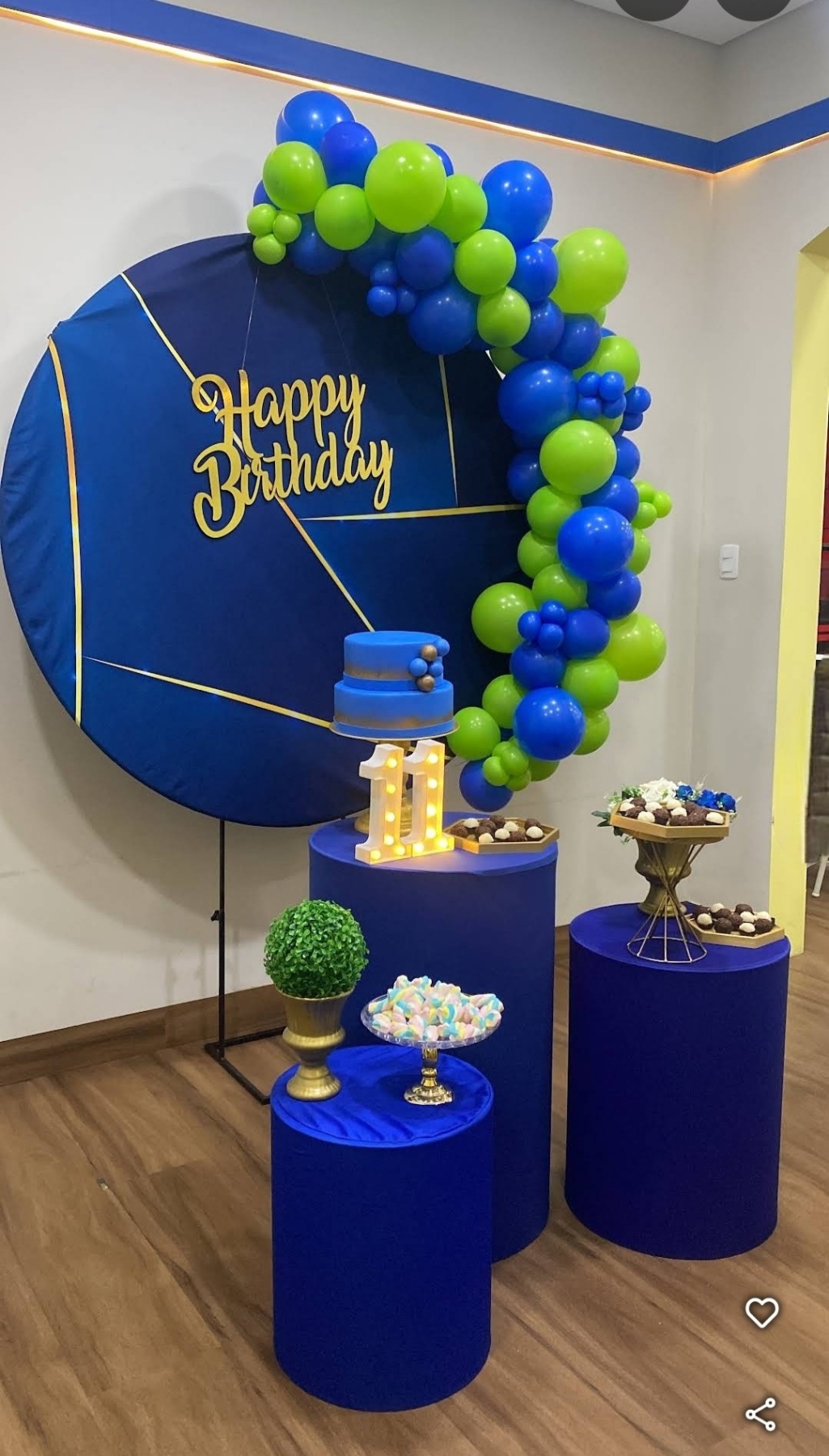 Azul Escuro com Dourado Kit Bronze IV