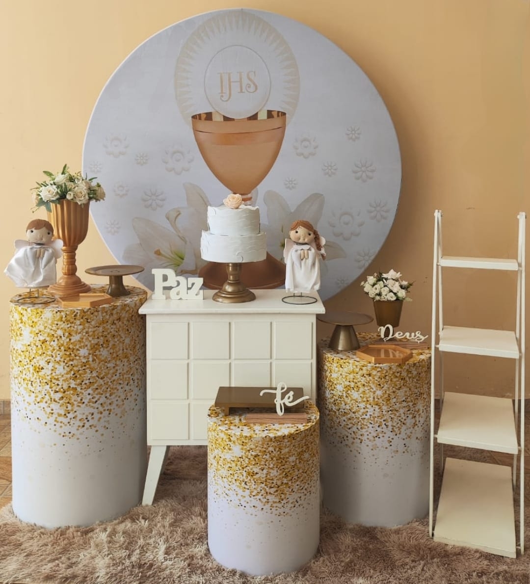 Eucaristia Menina Kit Ouro