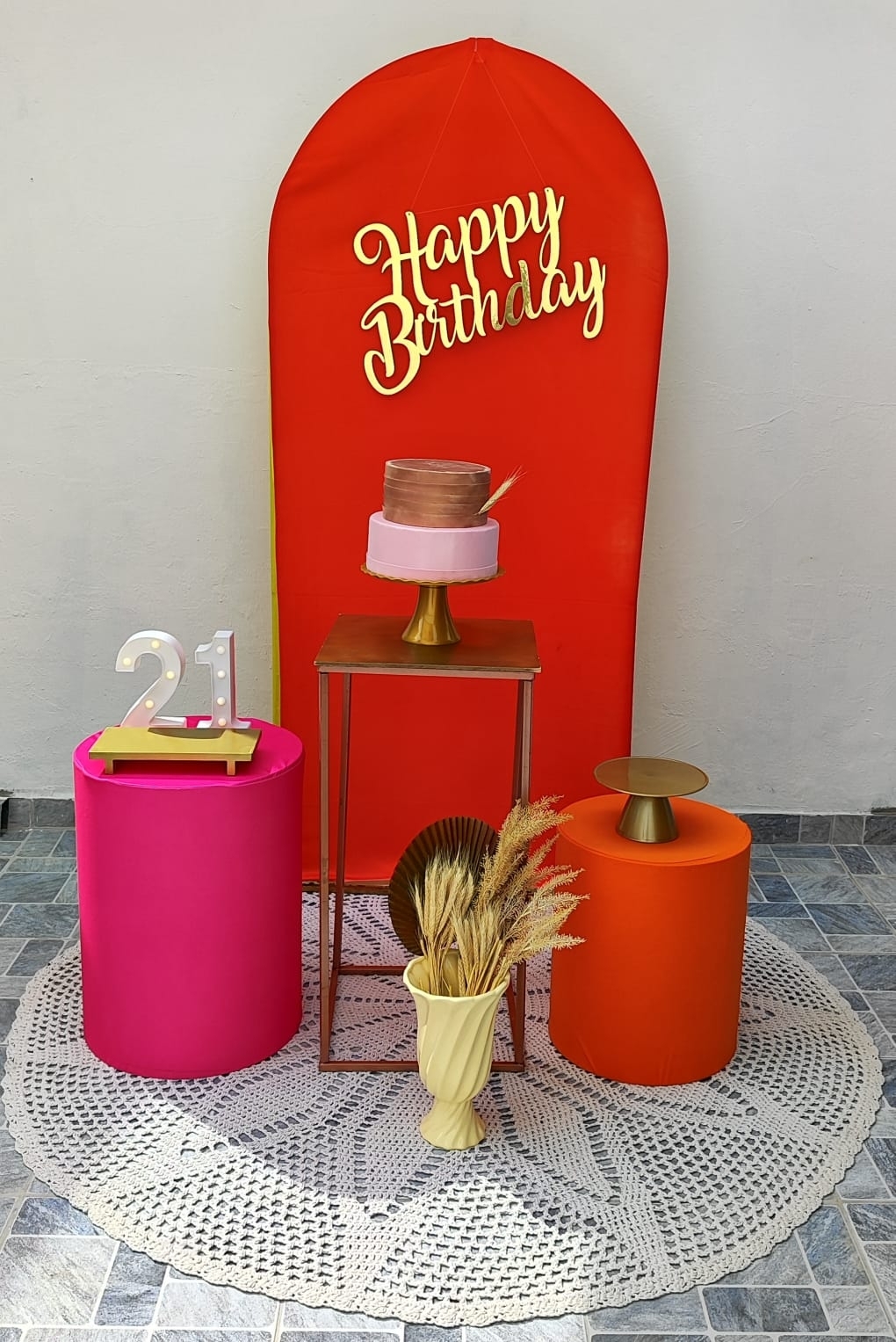 Laranja e pink Kit Ouro