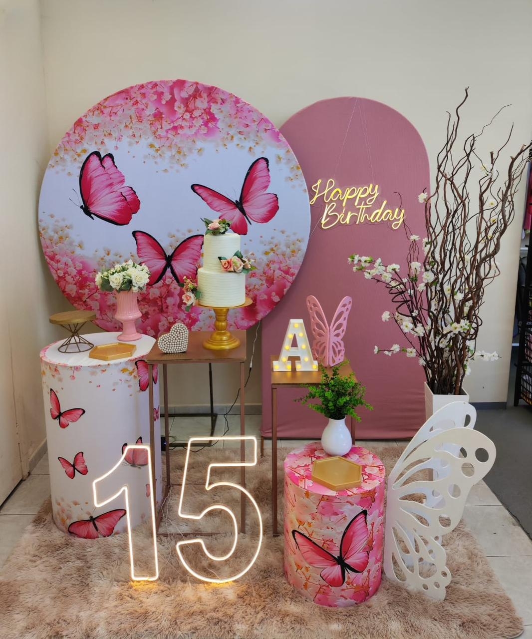 Borboleta Rosa Kit Pratinado