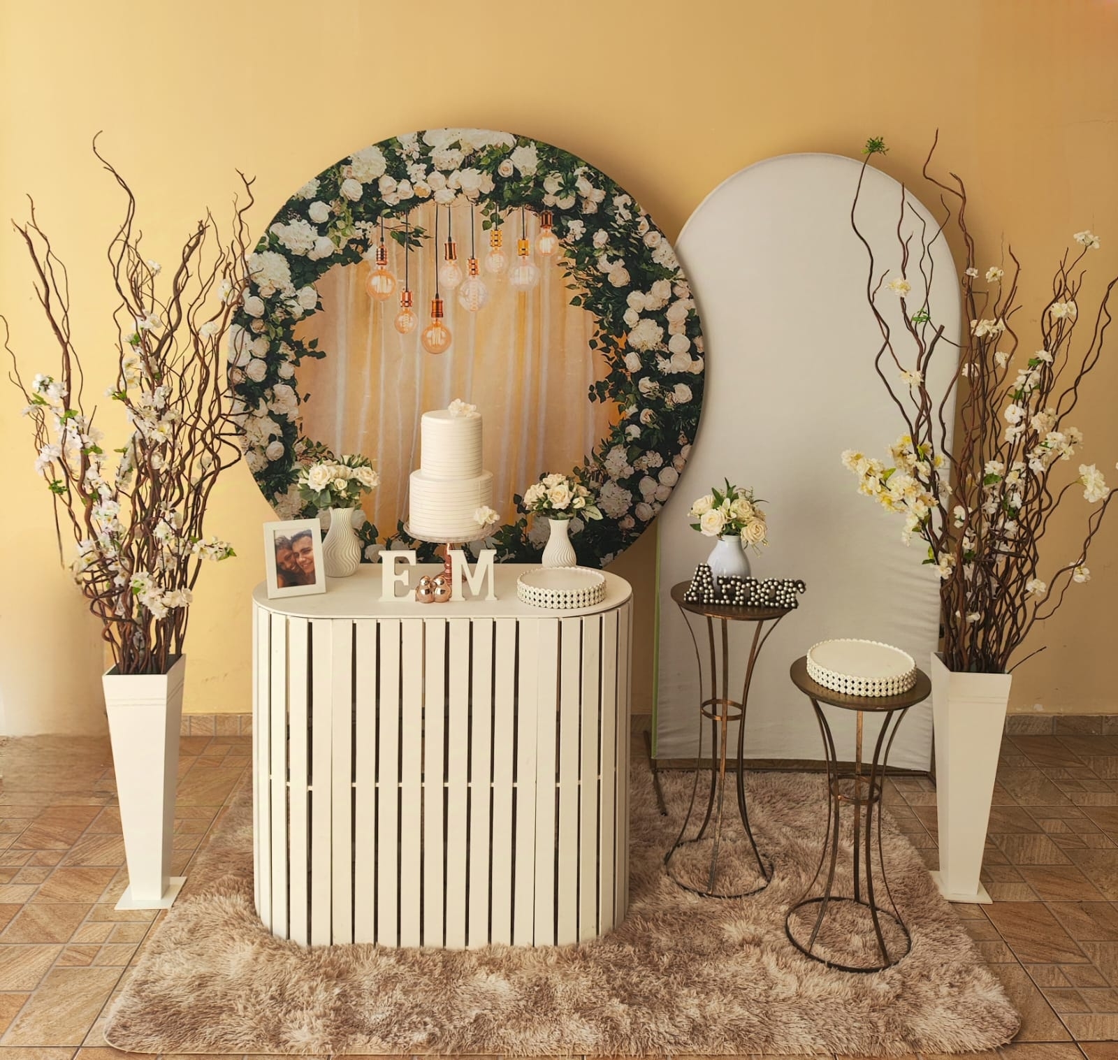 Casamento e Noivado Floral Verde e Branco Kit