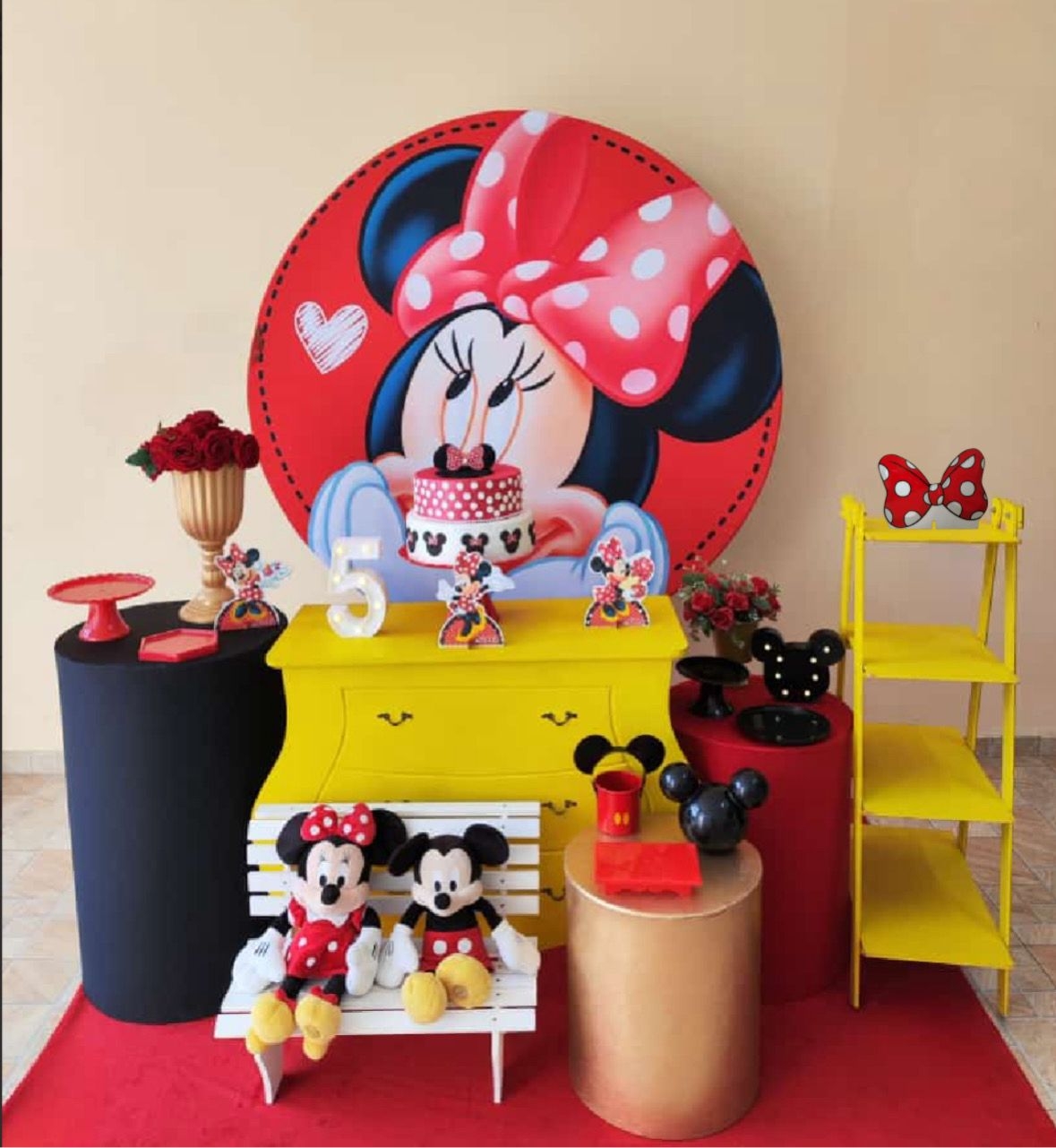 Minnie Vermelha Kit Ouro