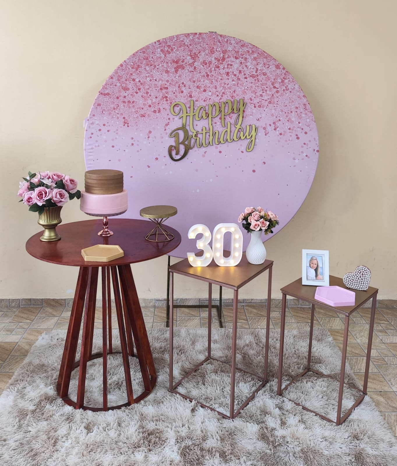 Rosa com glitter Rose Kit Ouro