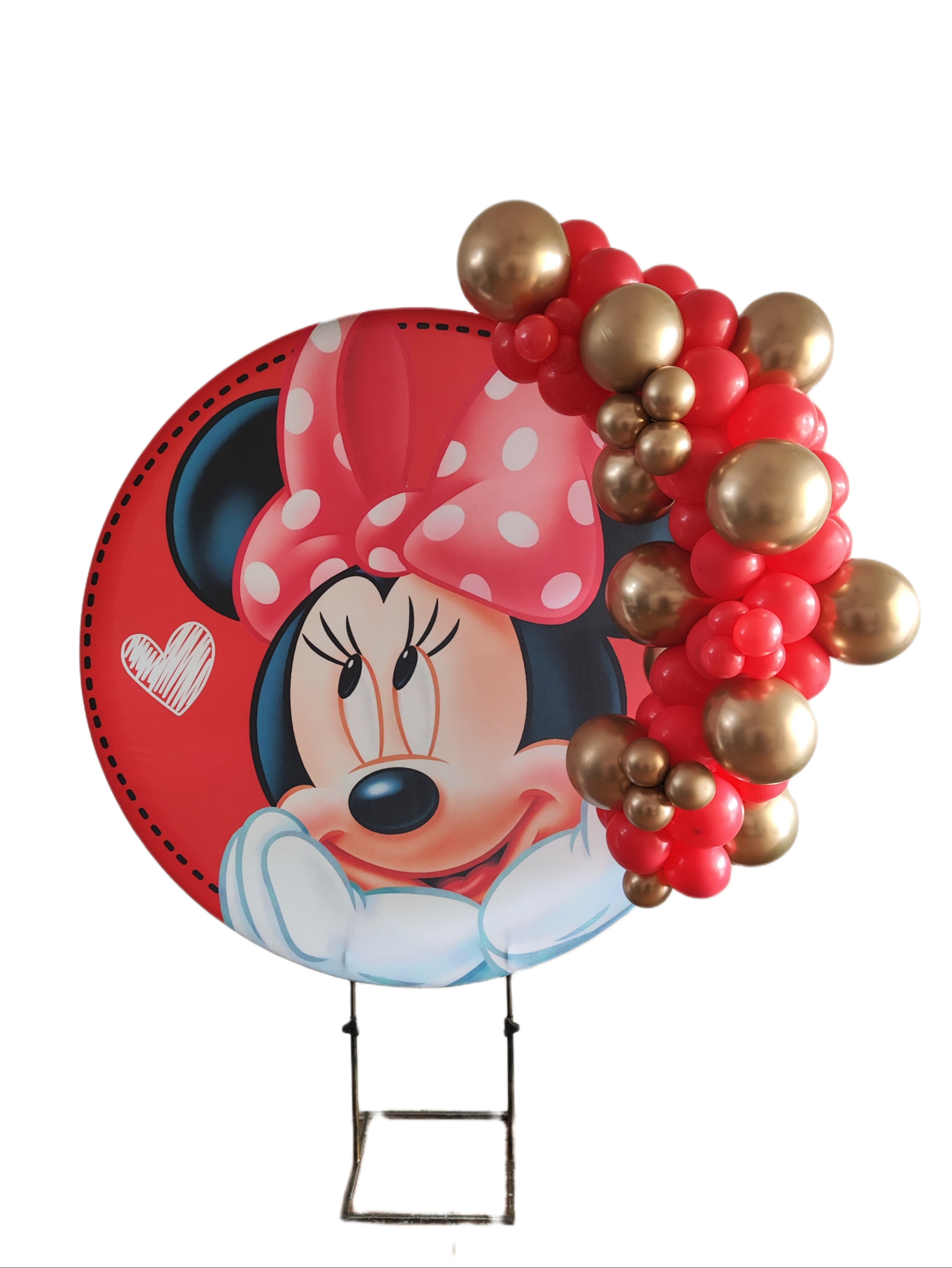 Minnie Vermelha Arco de bexigas Tam P