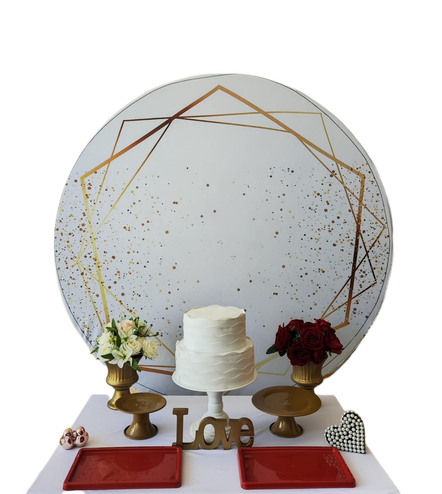 Casamento e Noivado Branco com Glitter e Dour