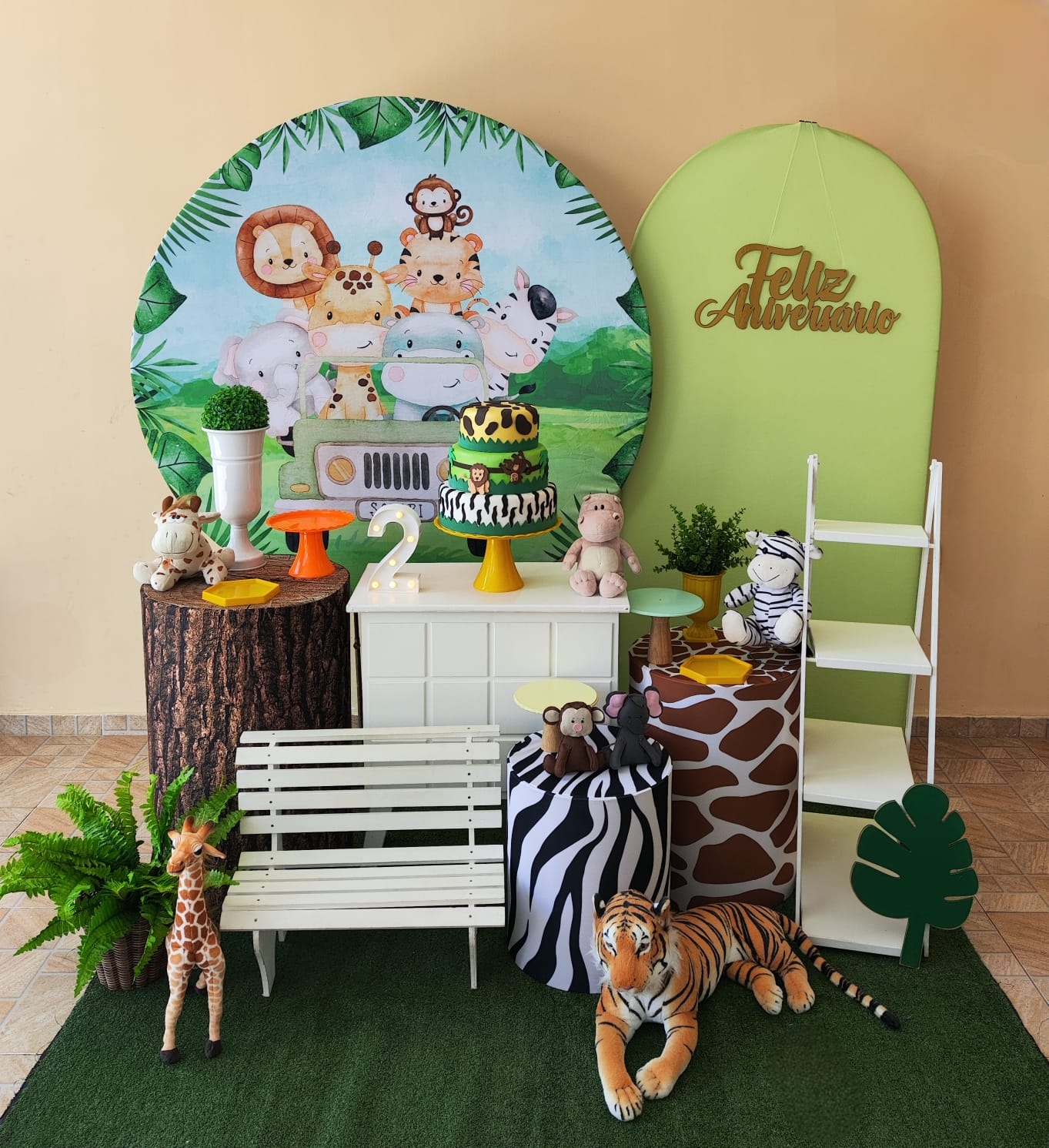 Safari Capa Verde Menino Kit Diamante 