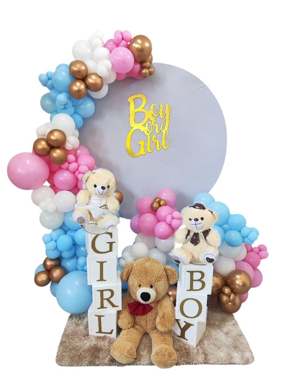 Chá Revelação com Bexigas e Cubos Kit Diamant