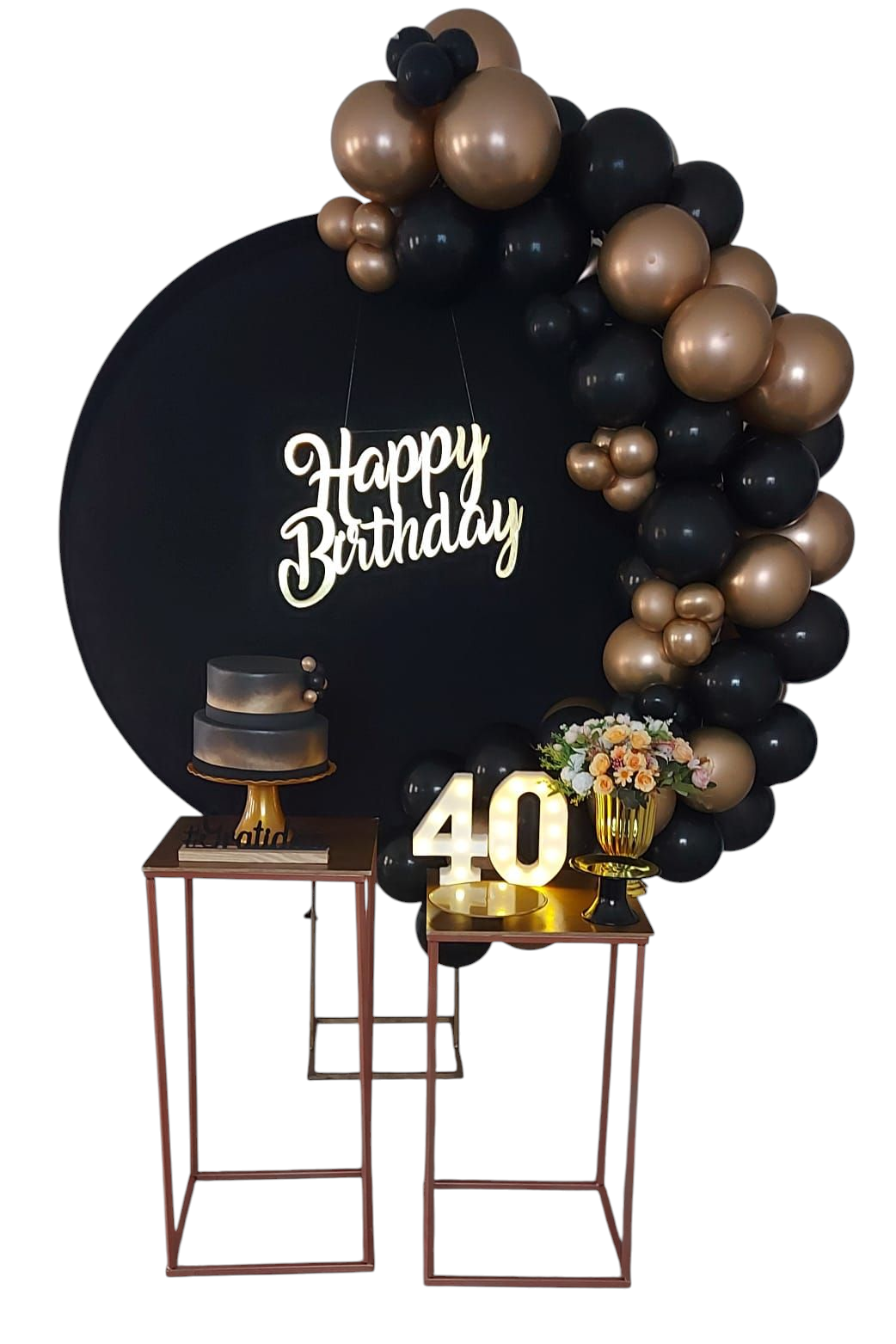 Preto com Dourado Feminino kit Ouro