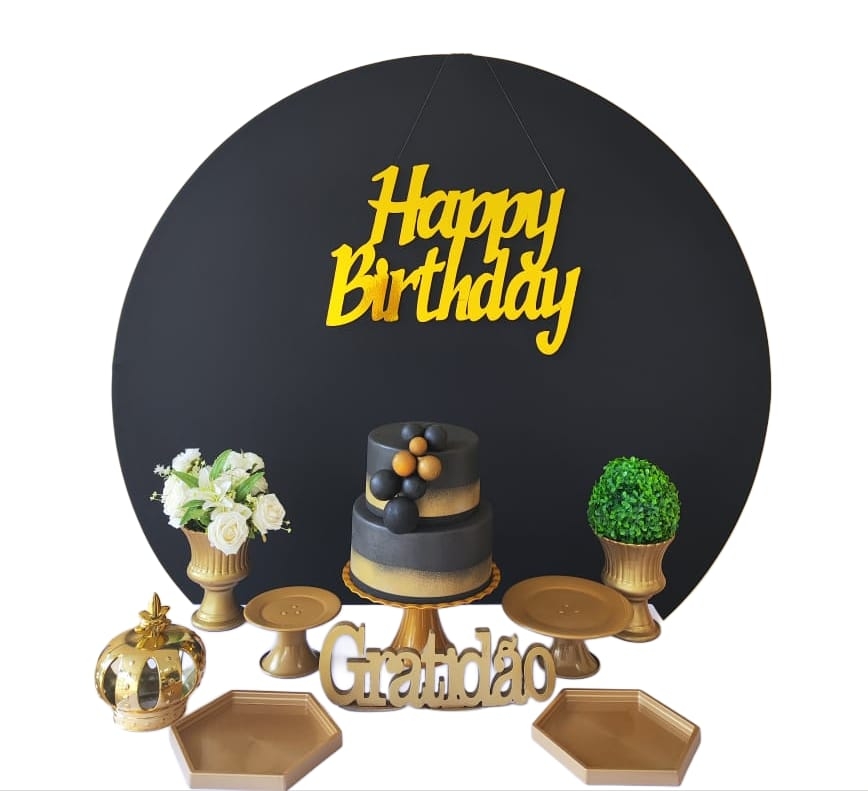 Preto com Dourado Feminino Kit Bronze