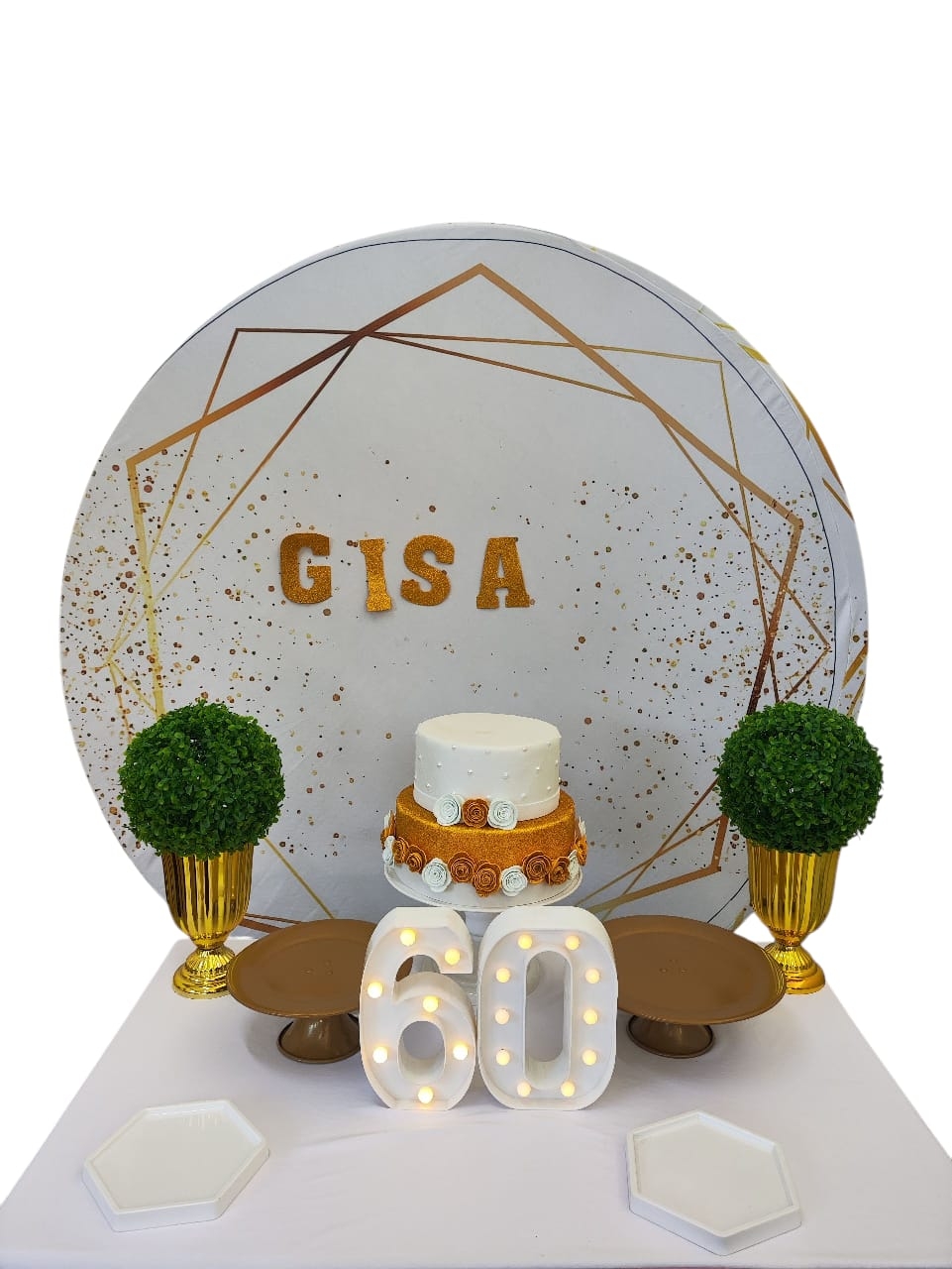 Branco com Dourado Kit Bronze