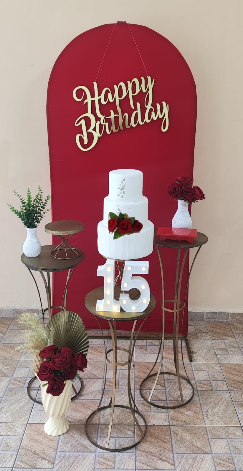 Aniversário Vermelho Kit Ouro