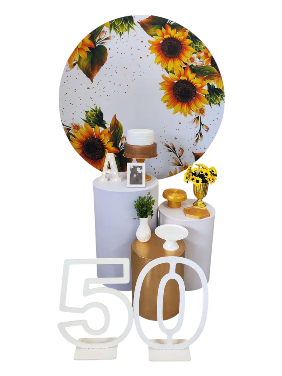 Girassol Capa Branca Kit Prata