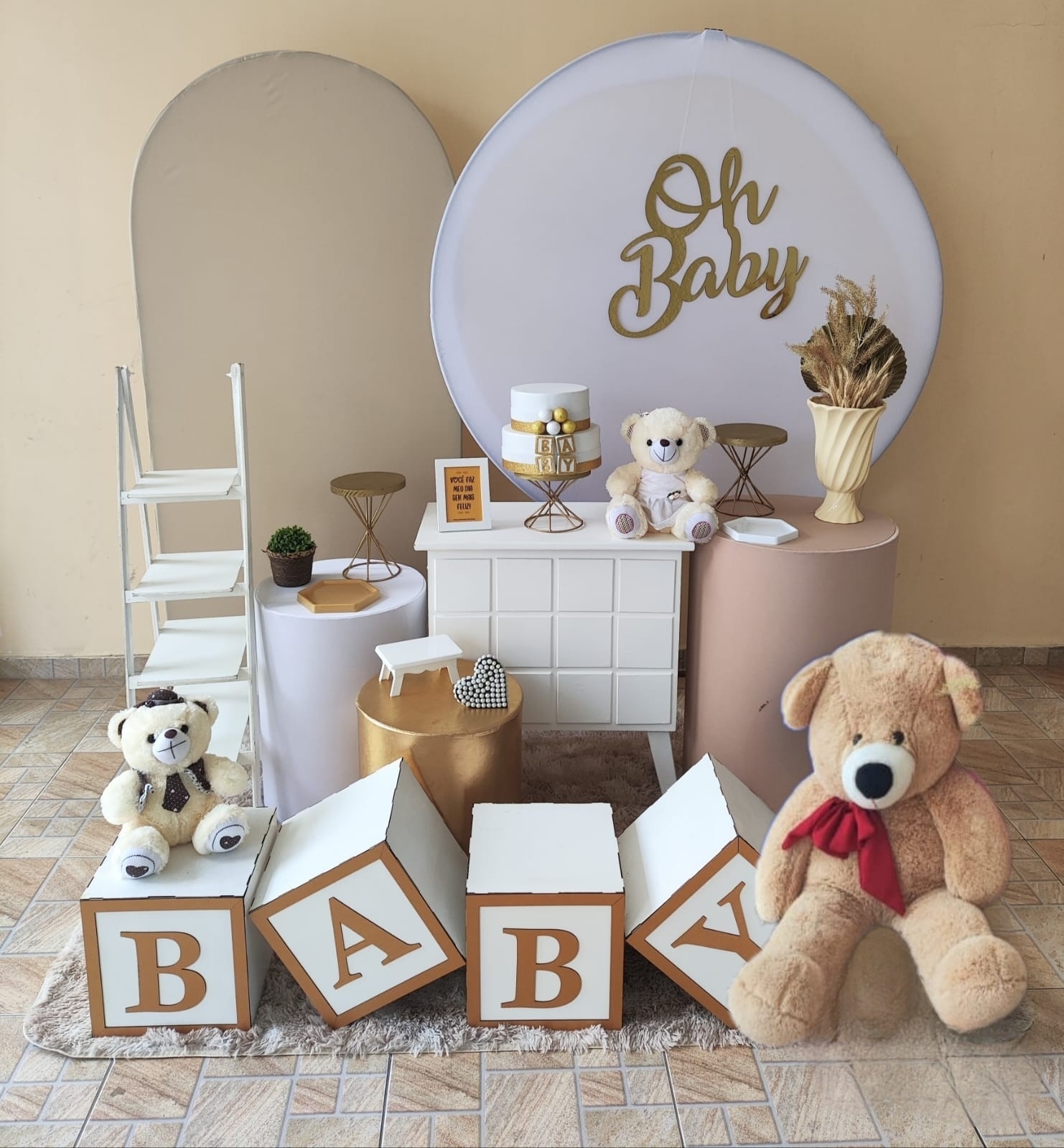 Chá Revelação Liso Kit Platino