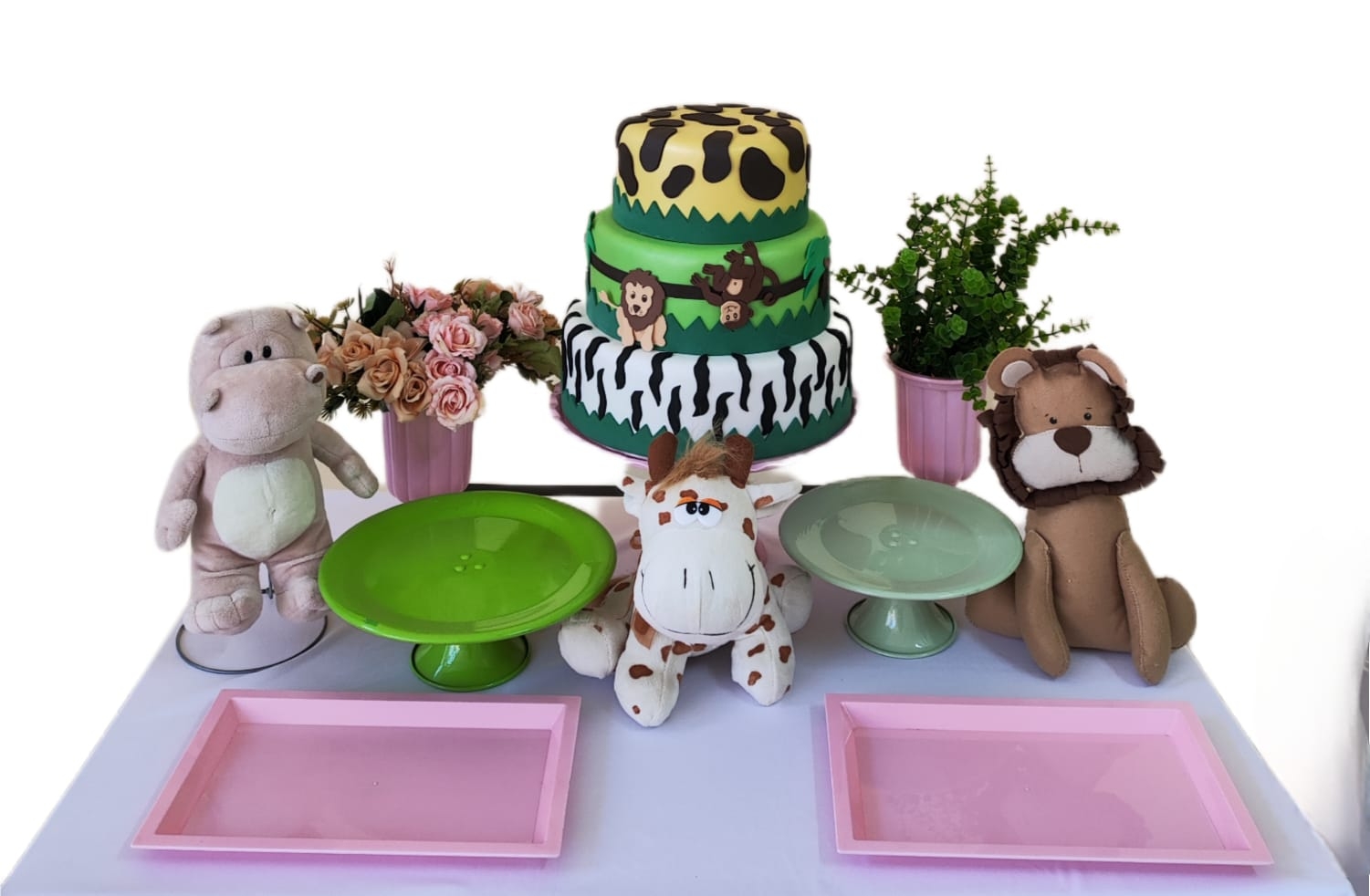 Chá de bebê Menina Safari Kit Cantinho