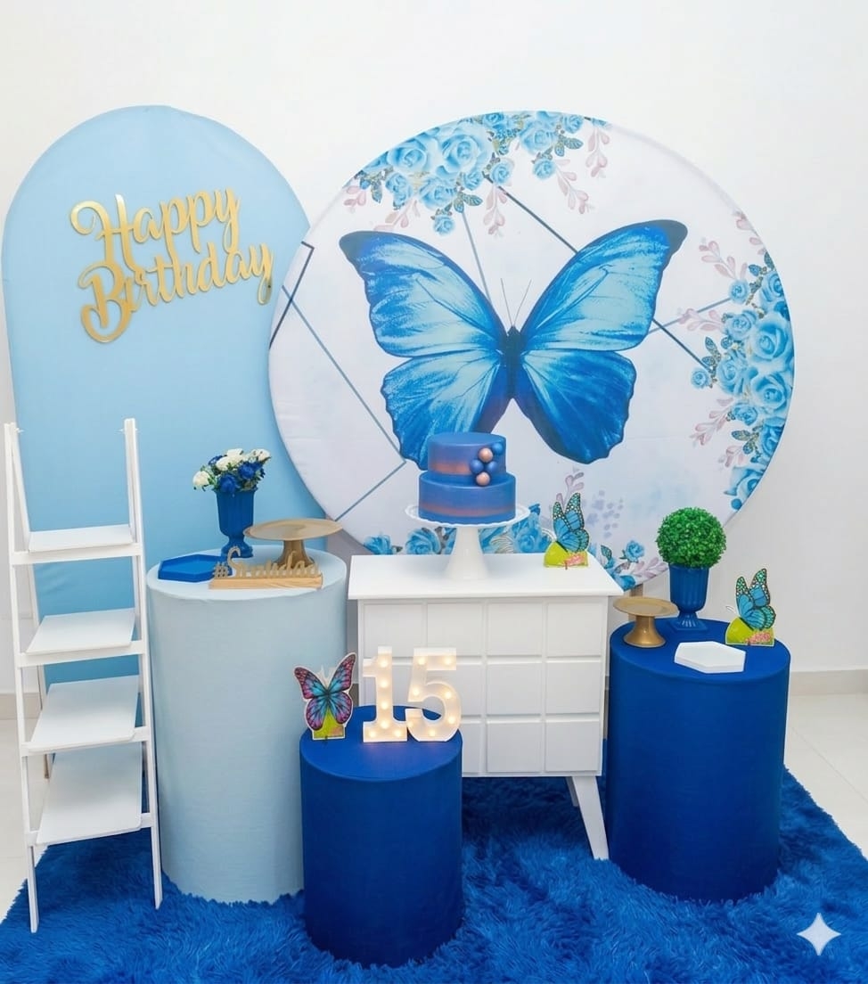 Borboleta Azul Kit Diamante III