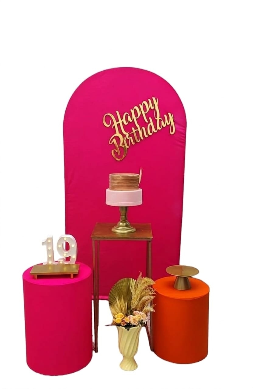 Pink e Laranja sem bexigas Kit Ouro 