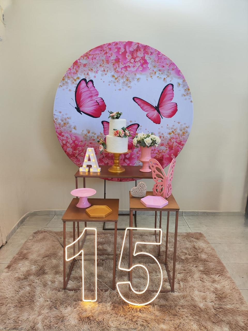  Borboleta Rosa Kit Ouro