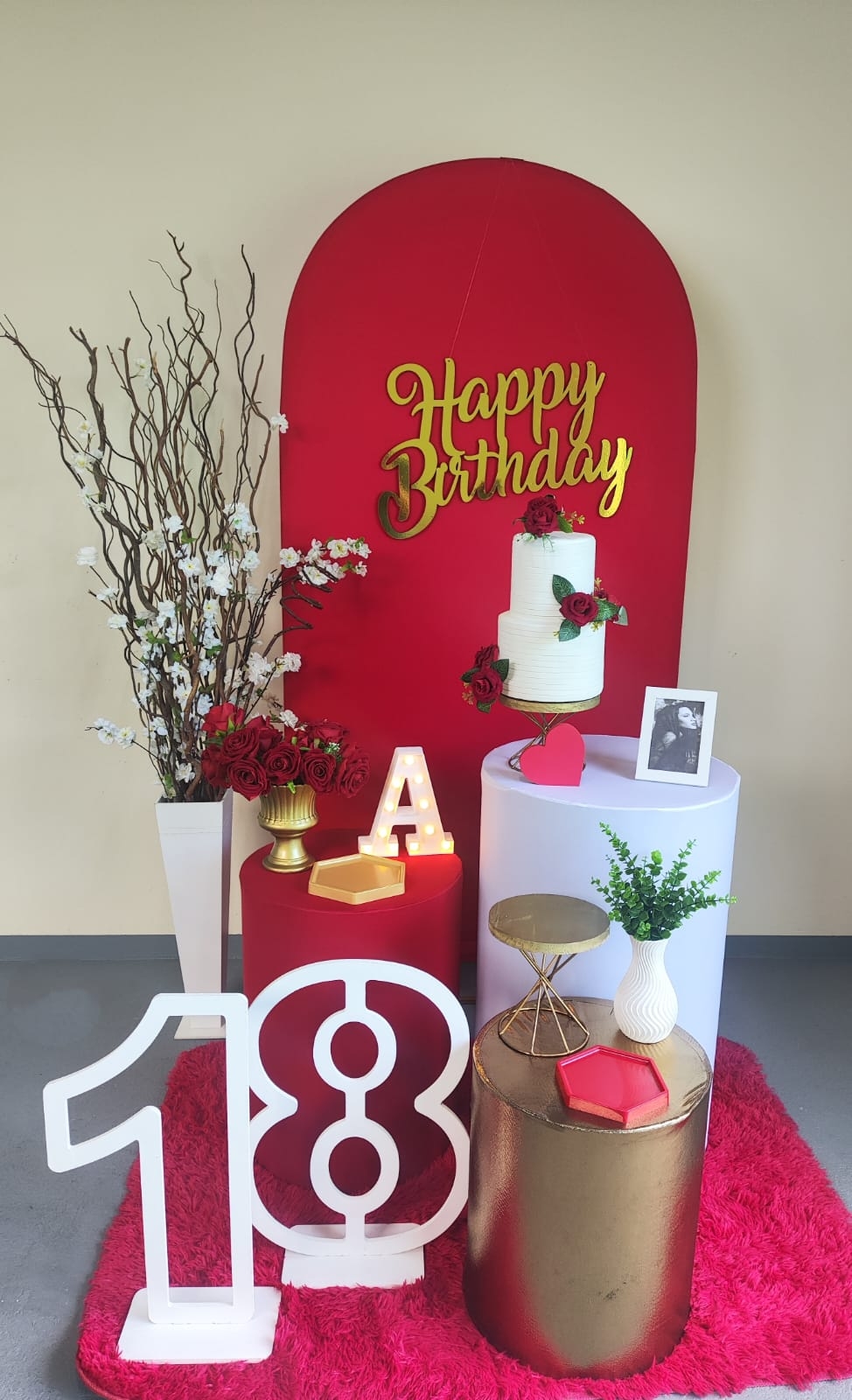 Aniversário Vermelho Kit Ouro