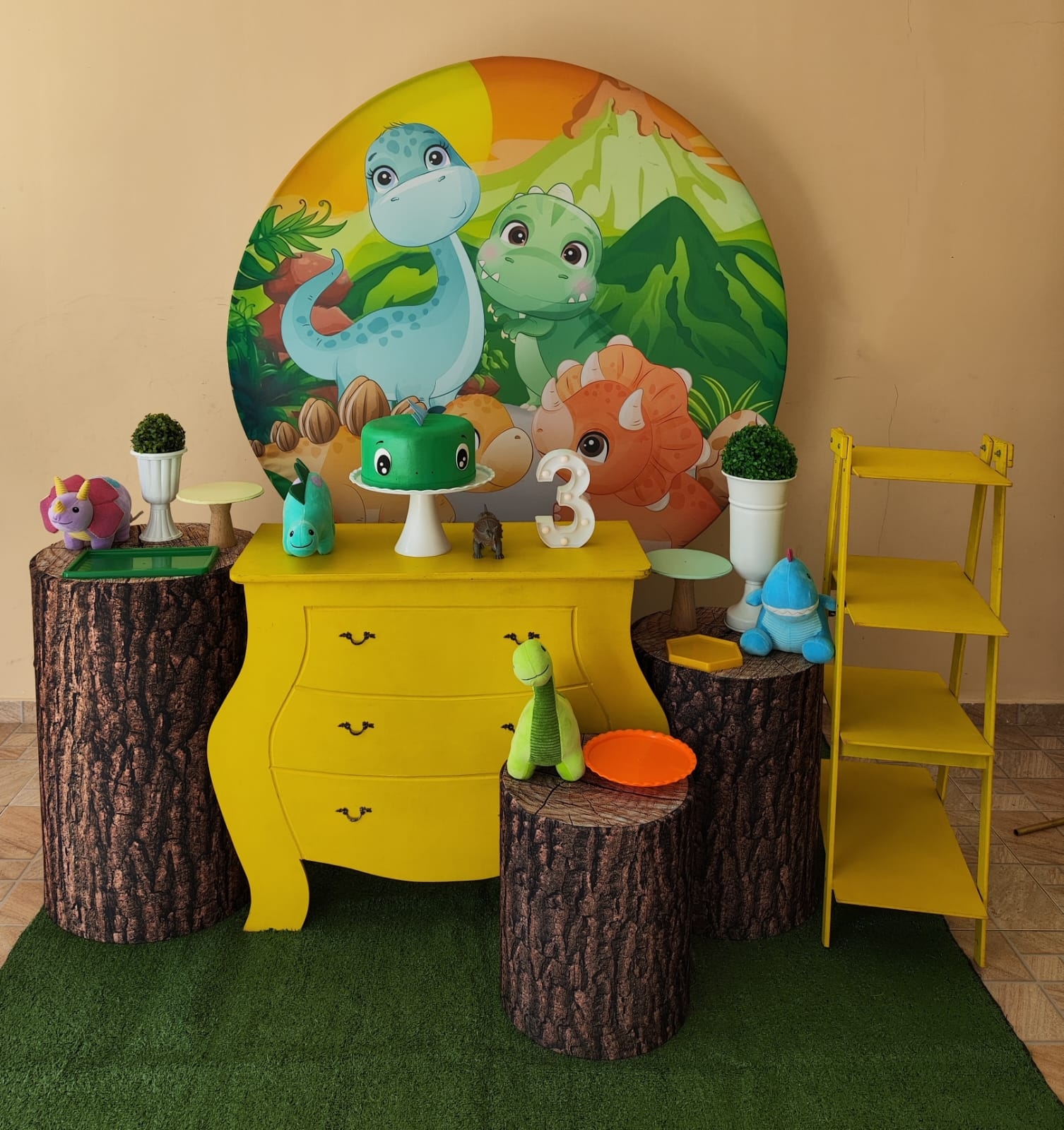 Dinossauro Baby Menino Kit Ouro 