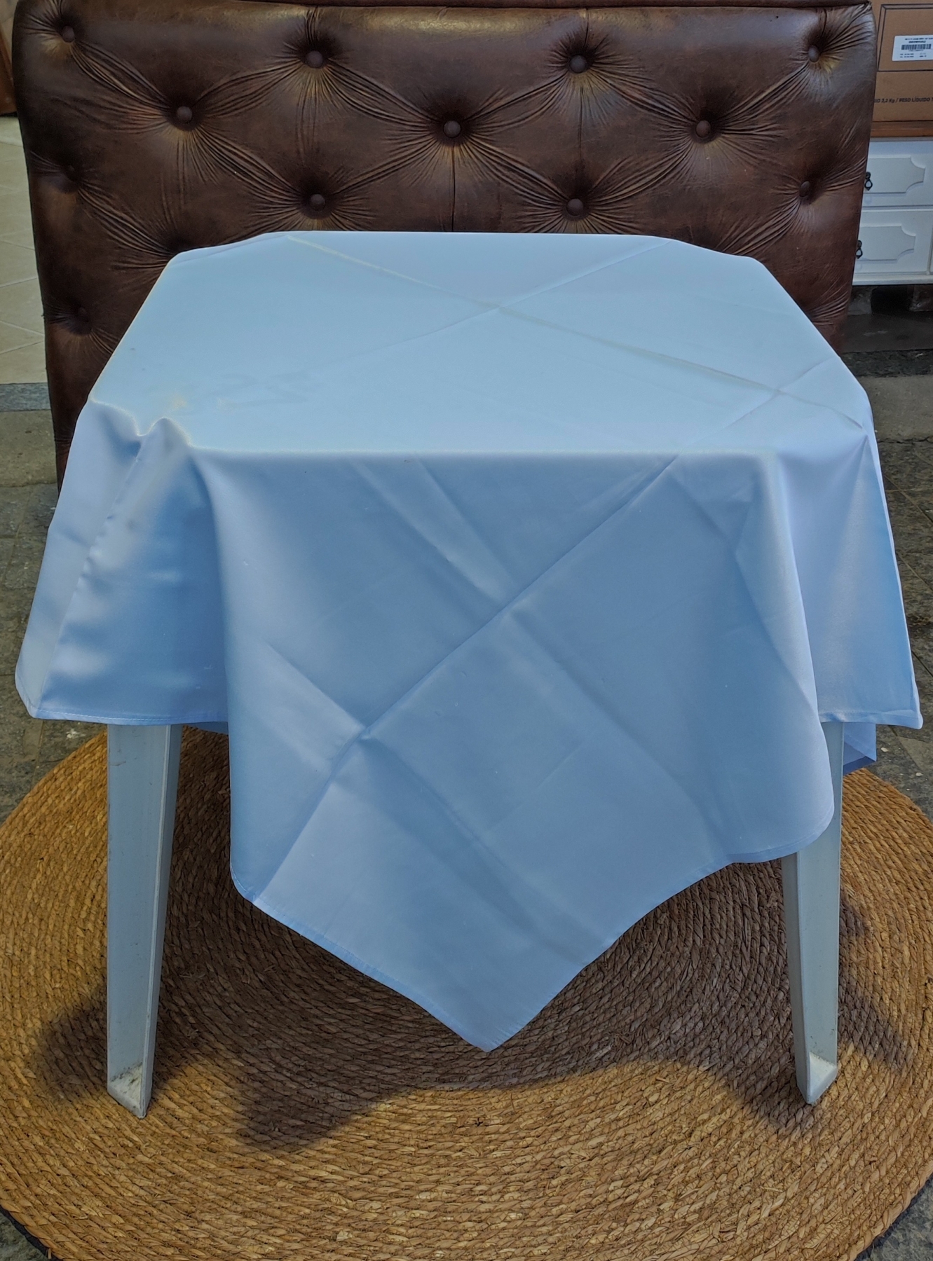 Cm 1.40m cetim azul bebé