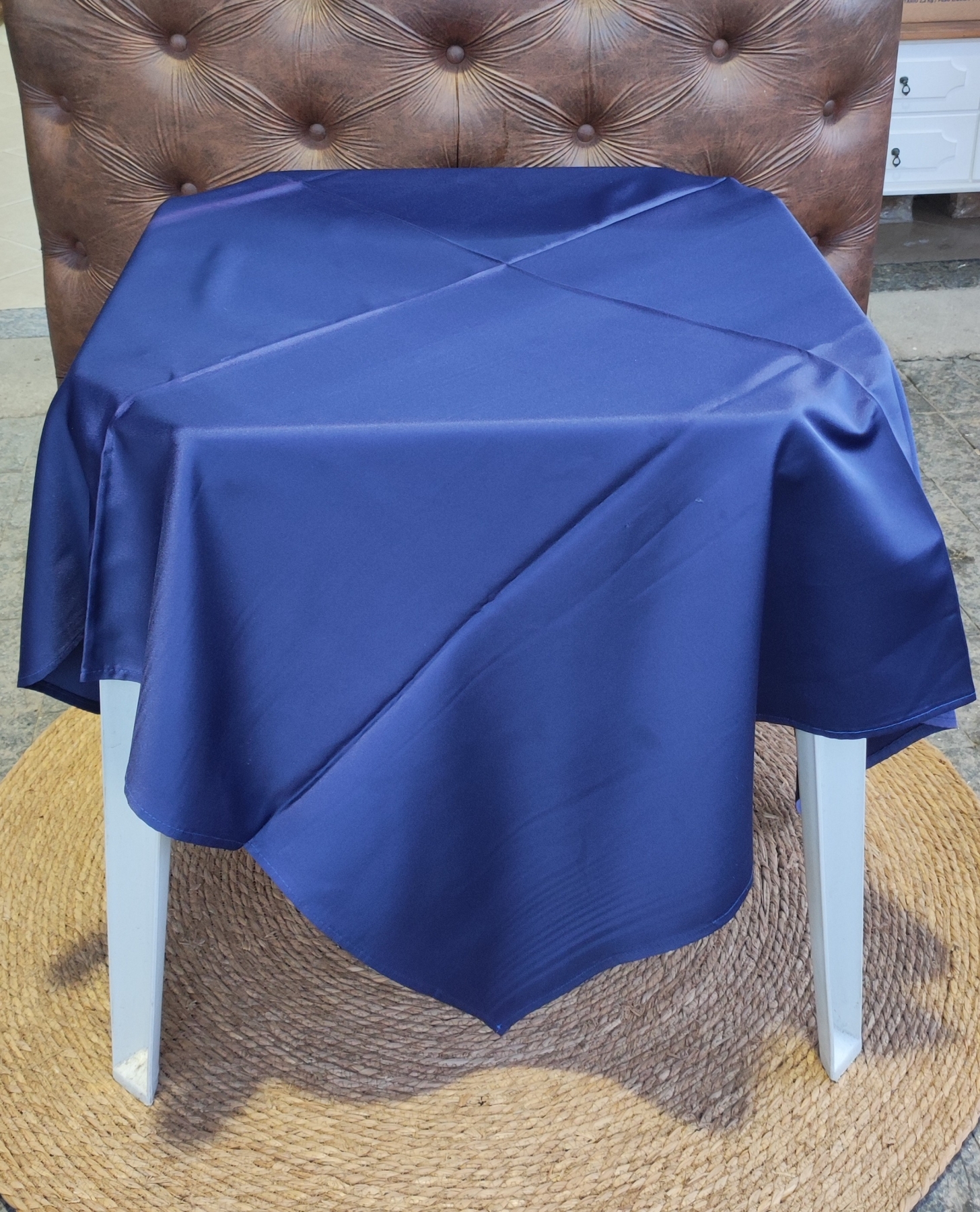 Cm 1.40m cetim azul marinho