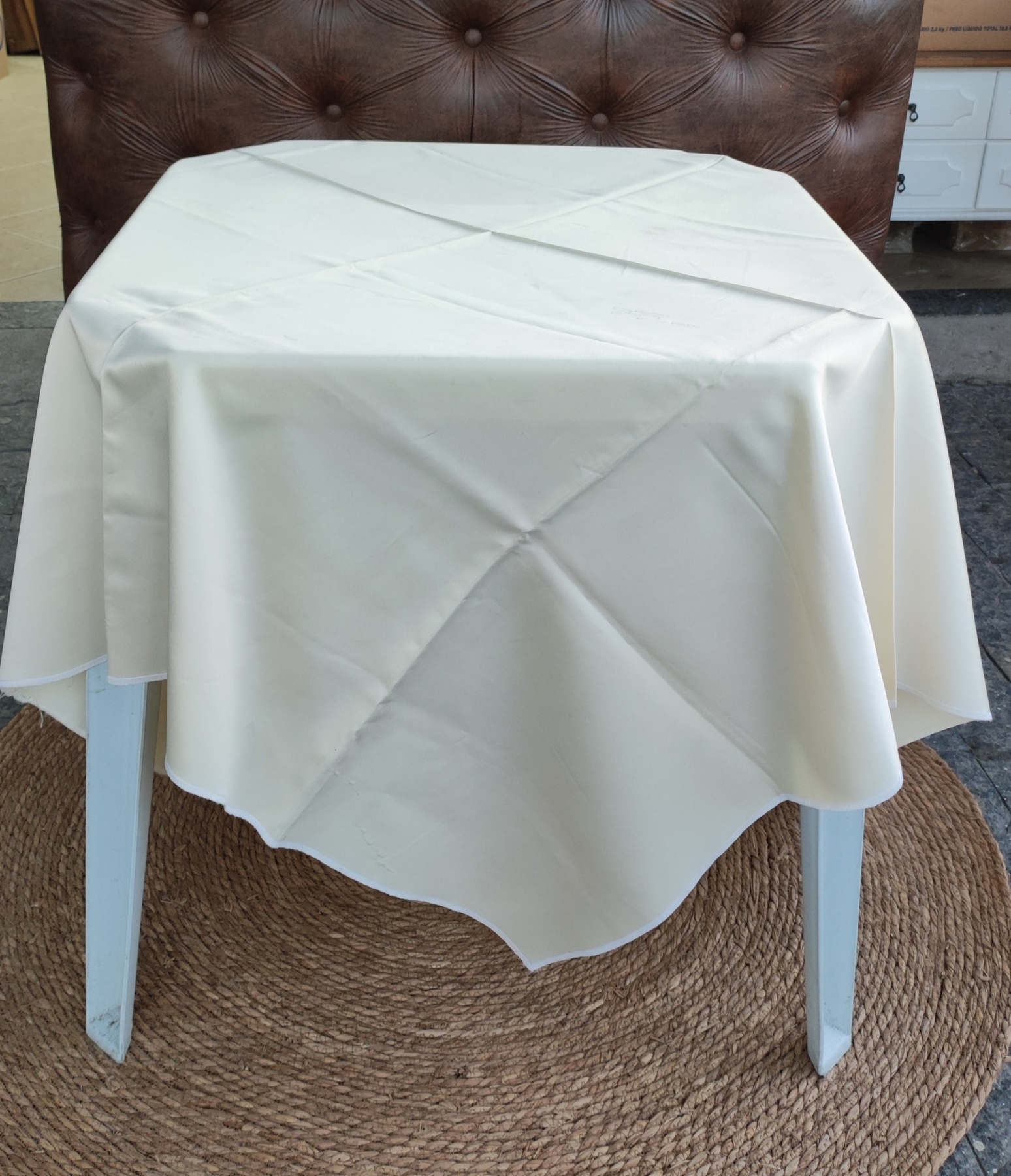 Cm 1.40m cetim marfim