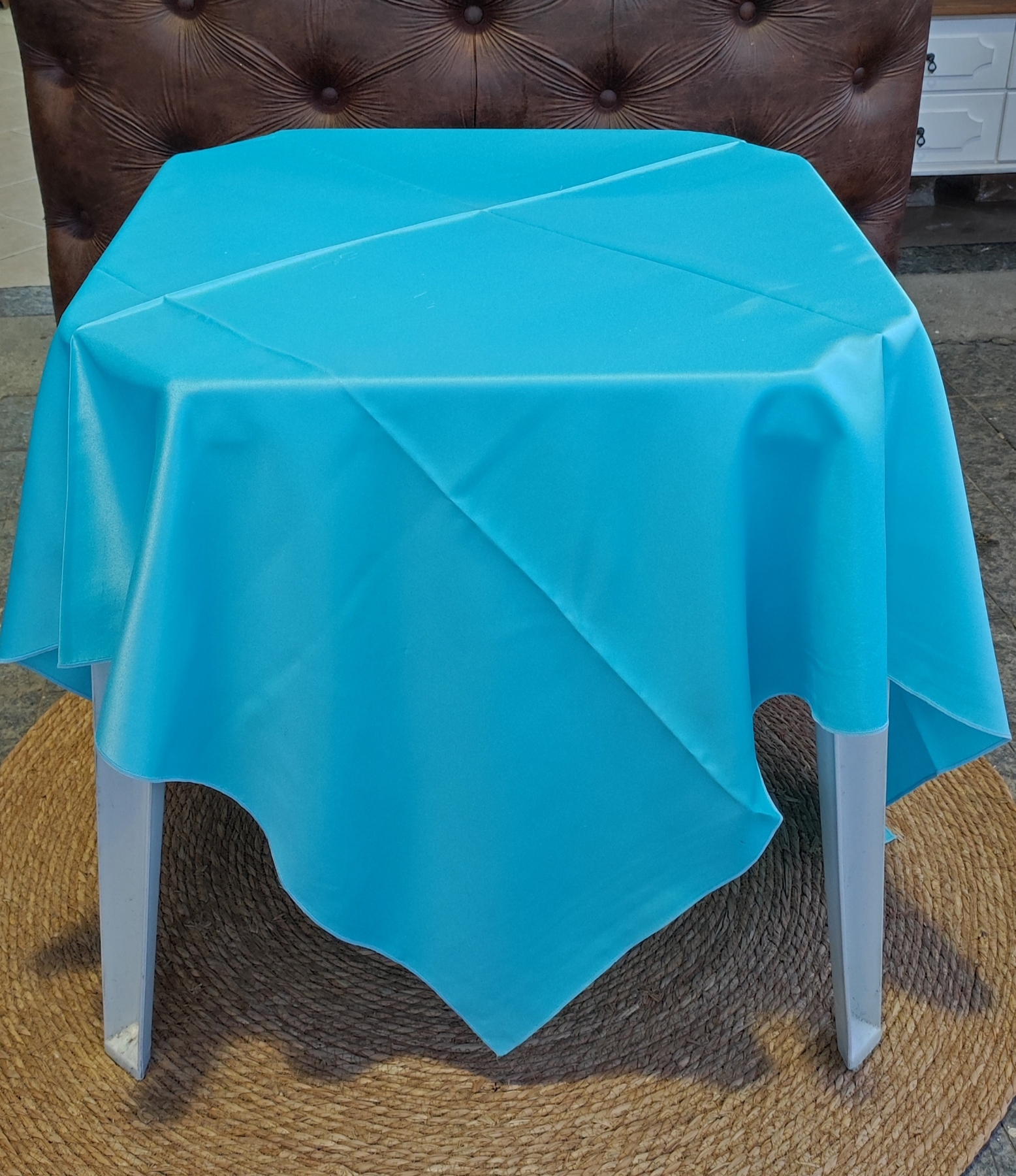 Cm 1.40m cetim azul tifany