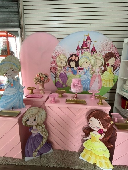 KIT PRINCESAS CUTE COM COMODAS ROSAS 