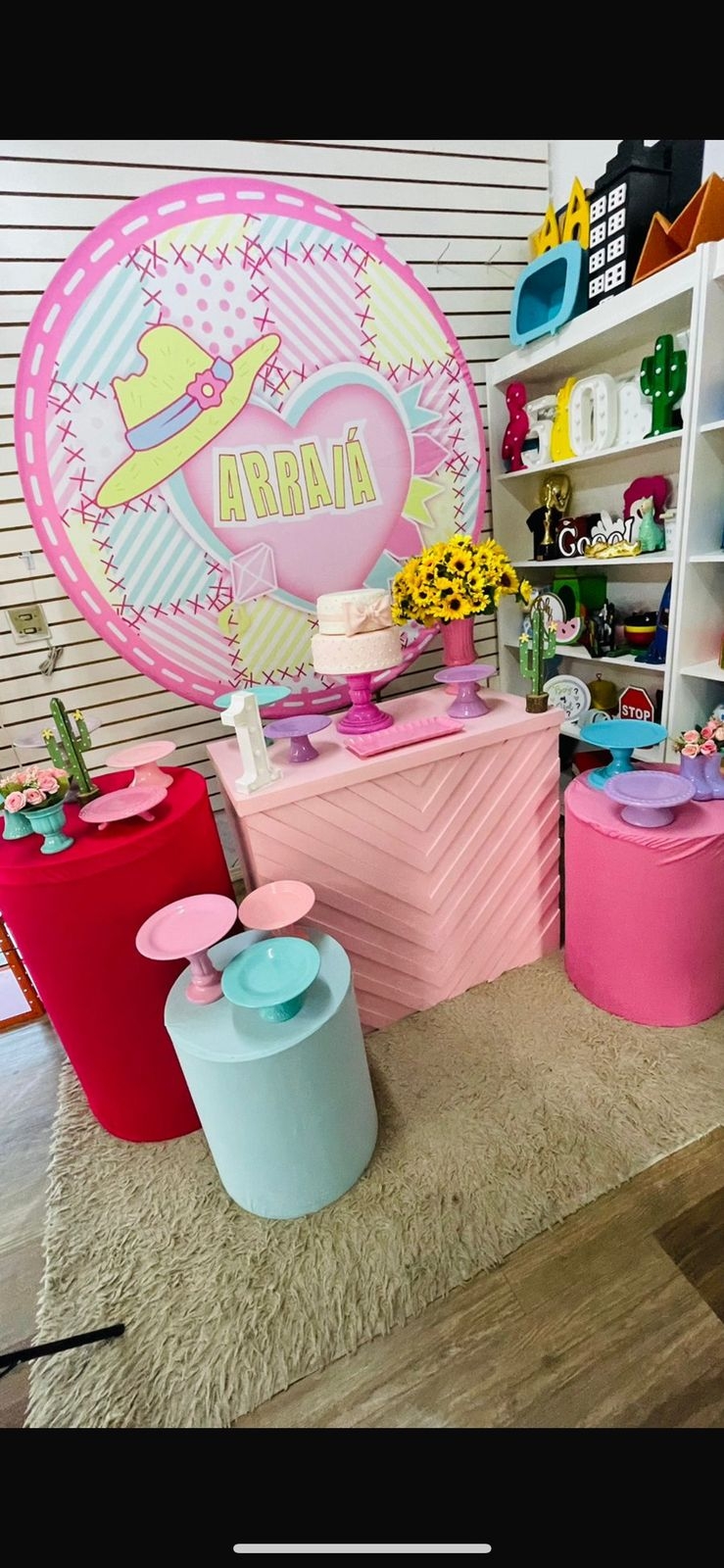 Kit festa junina rosa 