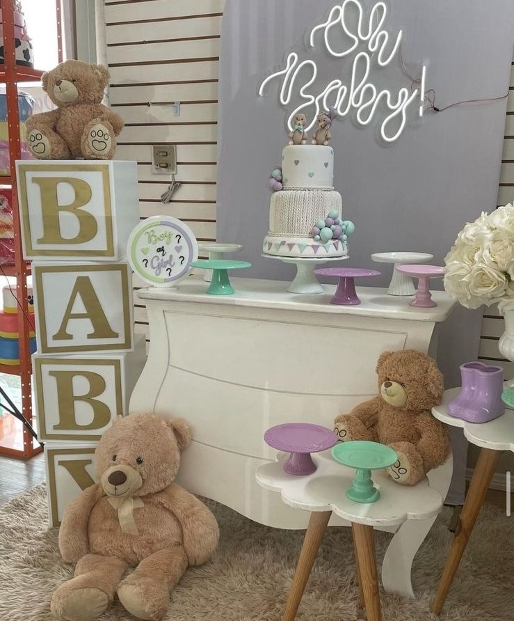 CHÁ REVELAÇÃO VERDE E ROXO