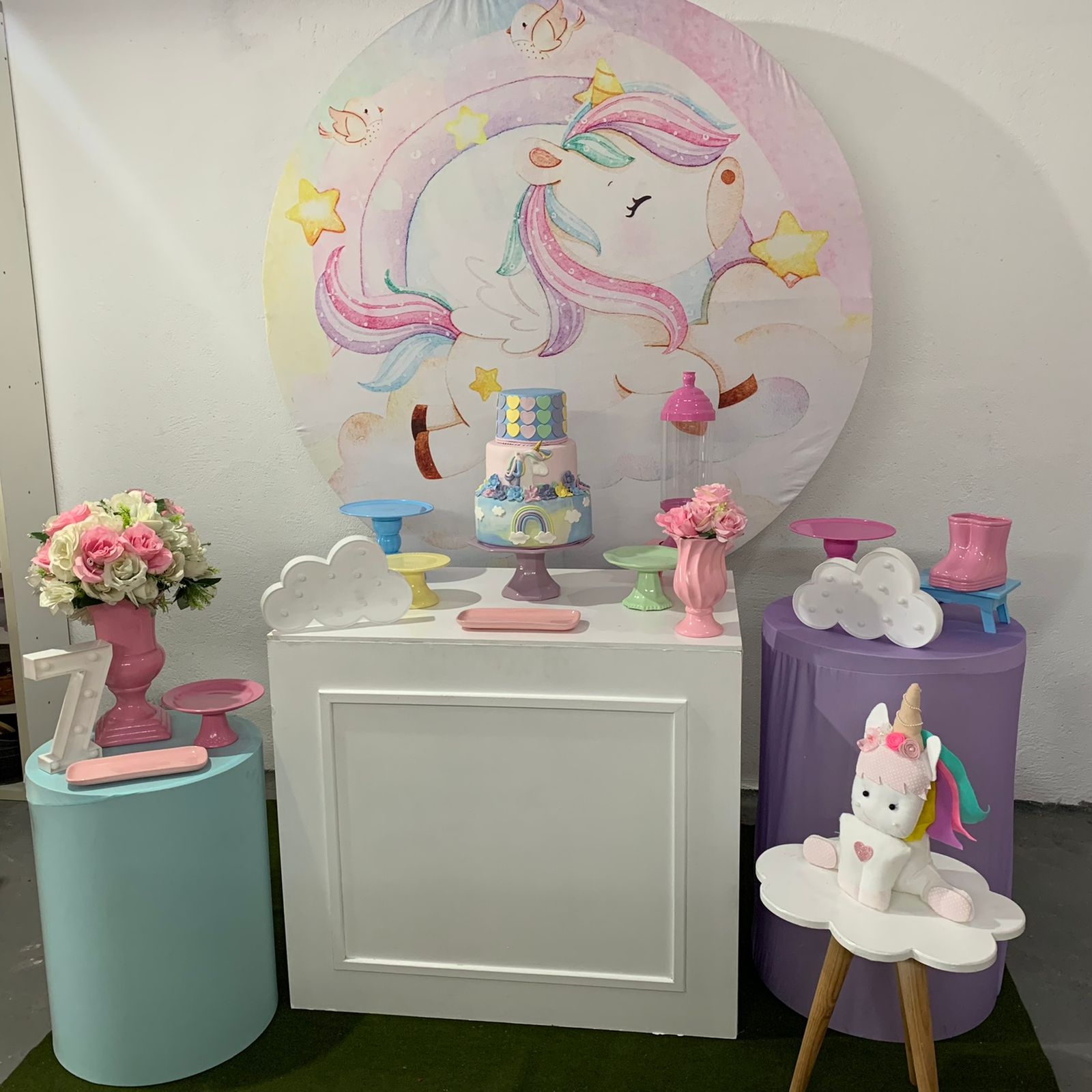 KIT UNICORNIO MESA BRANCA