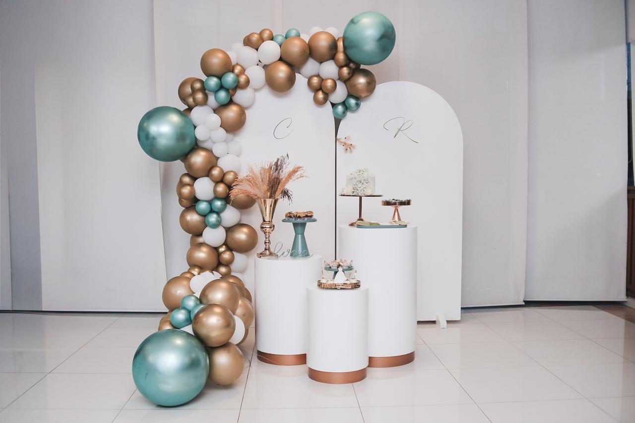 Kit Noivado Verde e Dourado