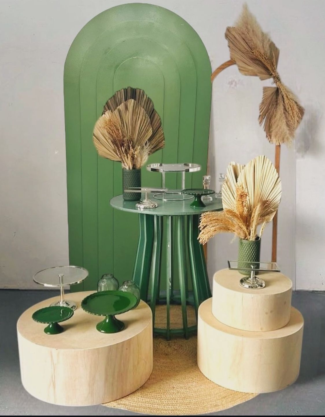 Kit Casamento Verde e Prata