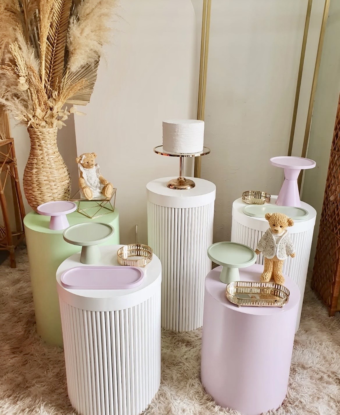 Kit Chá Revelação Lilás e Verde