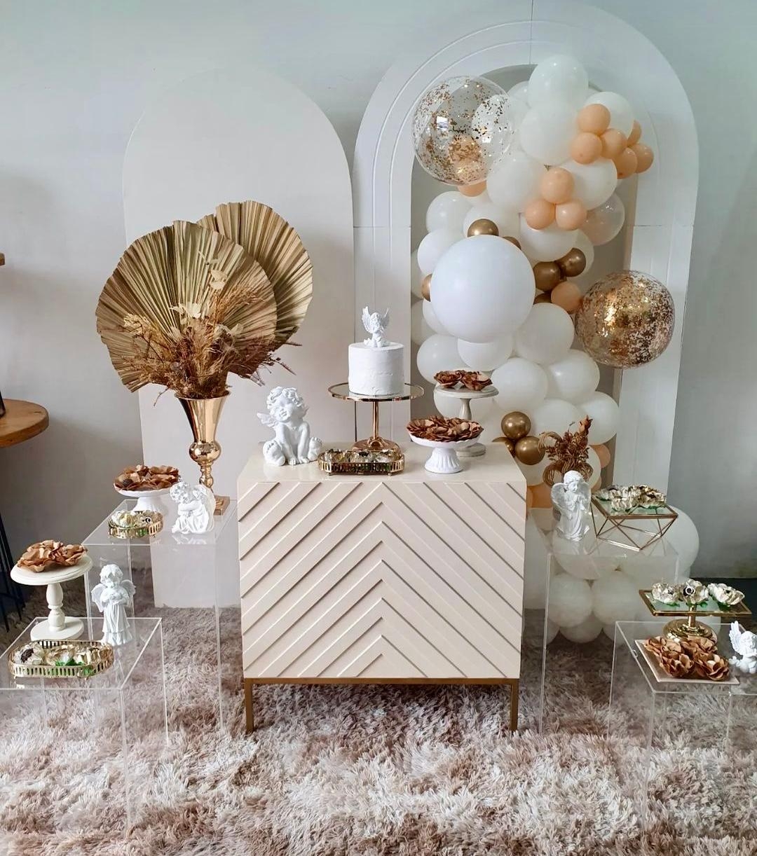 Kit Batizado Branco e Bege Grande